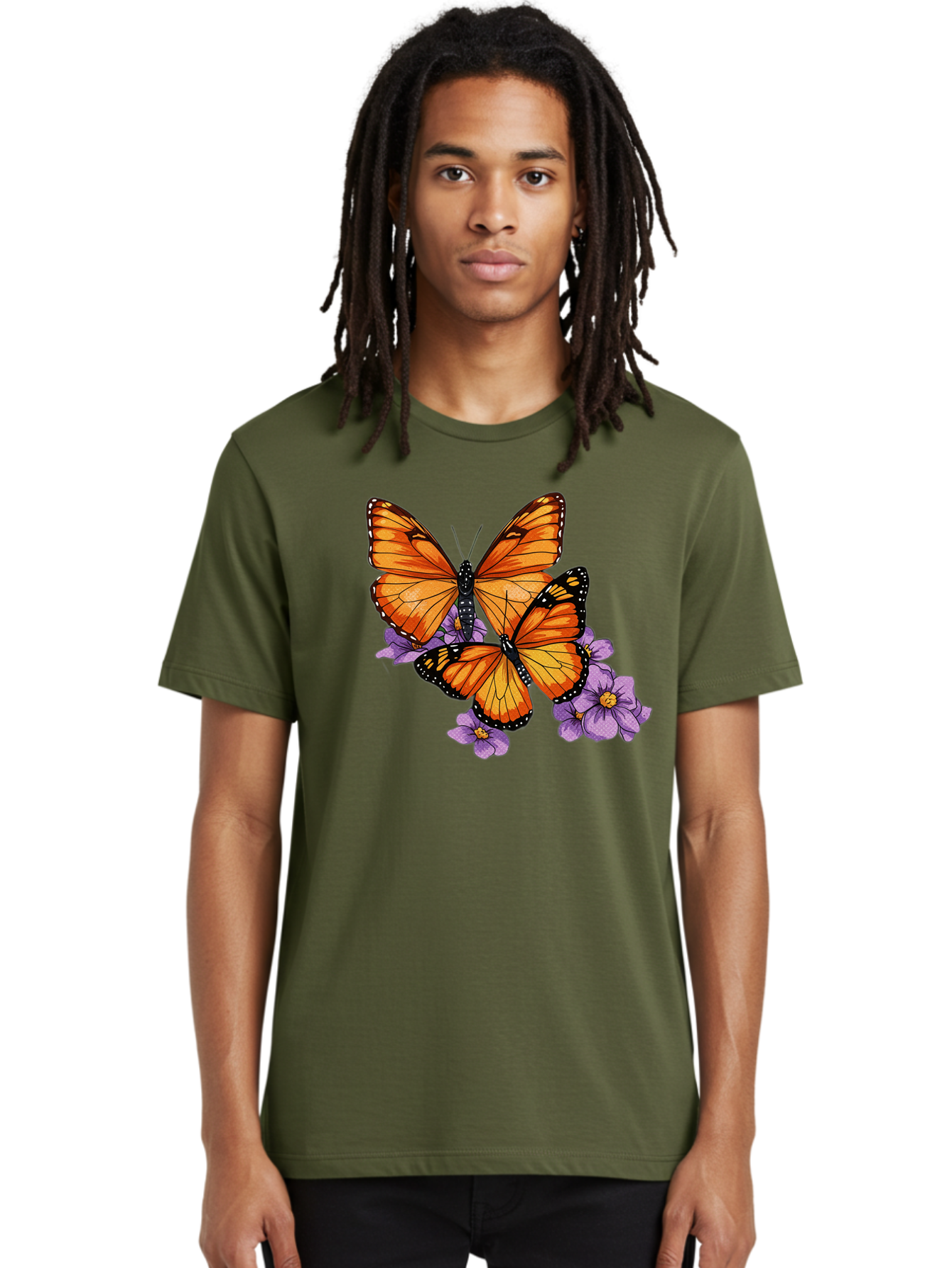 Monarch-Butterflies Men'S Graphic Tee, 100% Cotton, Comfortable Casual Summer Wear, Machine Washable, Vintage Camera, Old Camera, Antique Camera, Black Camera, Classic Photography, Photography Equipment, Nostalgic Device, Film Camera, Bao660