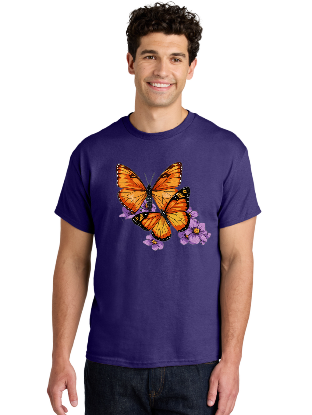 Monarch-Butterflies Men'S Graphic Tee, 100% Cotton, Comfortable Casual Summer Wear, Machine Washable, Vintage Camera, Old Camera, Antique Camera, Black Camera, Classic Photography, Photography Equipment, Nostalgic Device, Film Camera, Bao660