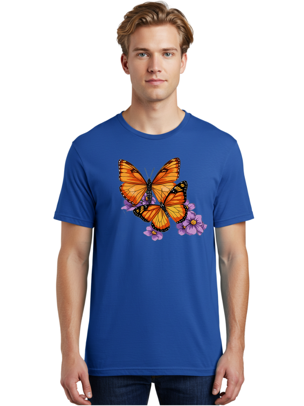 Monarch-Butterflies Men'S Graphic Tee, 100% Cotton, Comfortable Casual Summer Wear, Machine Washable, Vintage Camera, Old Camera, Antique Camera, Black Camera, Classic Photography, Photography Equipment, Nostalgic Device, Film Camera, Bao660
