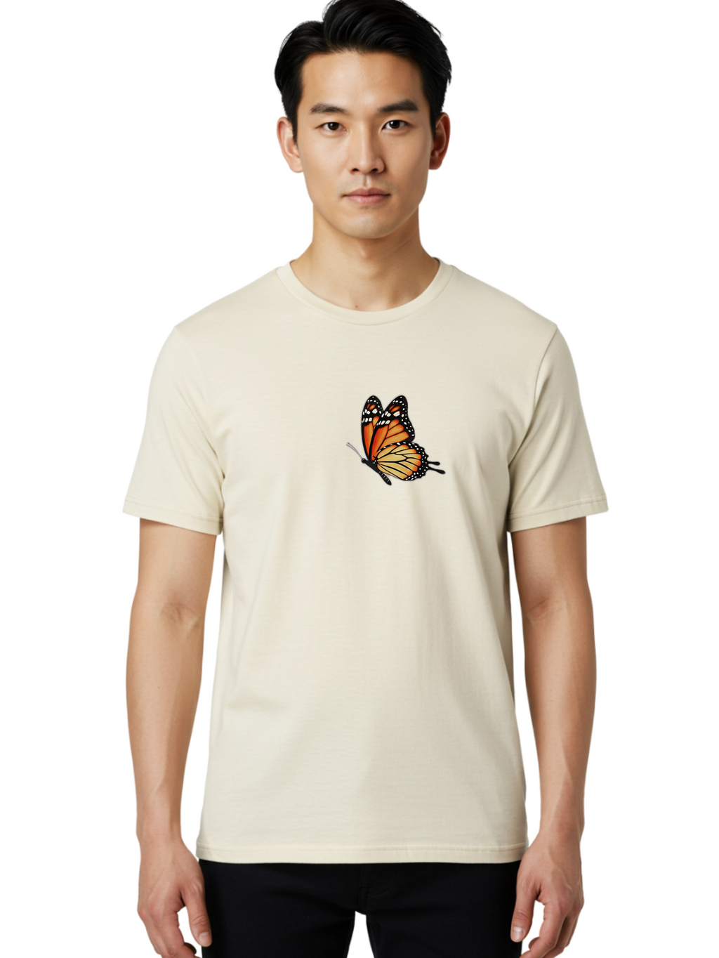 Monarch-Butterfly Men'S Graphic Tee, 100% Cotton, Comfortable Casual Summer Wear, Machine Washable, Vintage Camera, Old Camera, Antique Camera, Black Camera, Classic Photography, Photography Equipment, Nostalgic Device, Film Camera, Camera Art Bao661