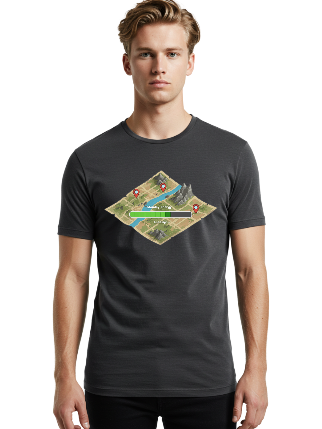 Monday-Energy Men'S Graphic Tee, 100% Cotton, Comfortable Casual Summer Wear, Machine Washable, Vintage Camera, Old Camera, Antique Camera, Black Camera, Classic Photography, Photography Equipment, Nostalgic Device, Film Camera, Camera Art Bao662