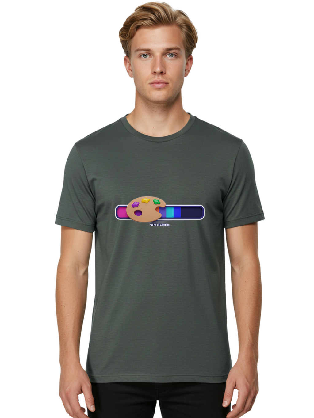 Monday-Loading Men'S Graphic Tee, 100% Cotton, Comfortable Casual Summer Wear, Machine Washable, Vintage Camera, Old Camera, Antique Camera, Black Camera, Classic Photography, Photography Equipment, Nostalgic Device, Film Camera, Camera Art Bao663
