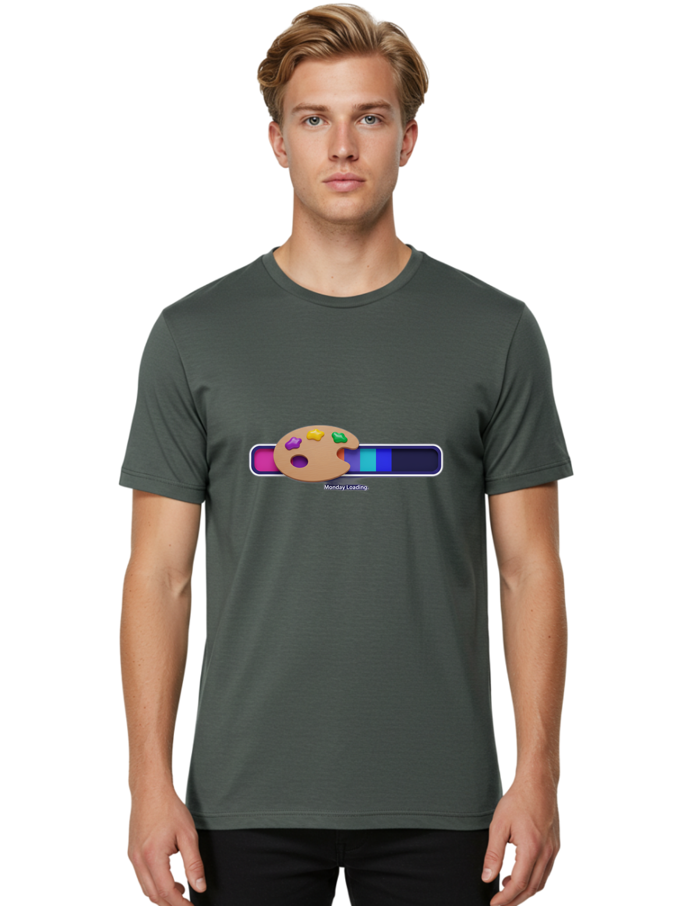 Monday-Loading Men'S Graphic Tee, 100% Cotton, Comfortable Casual Summer Wear, Machine Washable, Vintage Camera, Old Camera, Antique Camera, Black Camera, Classic Photography, Photography Equipment, Nostalgic Device, Film Camera, Camera Art Bao663