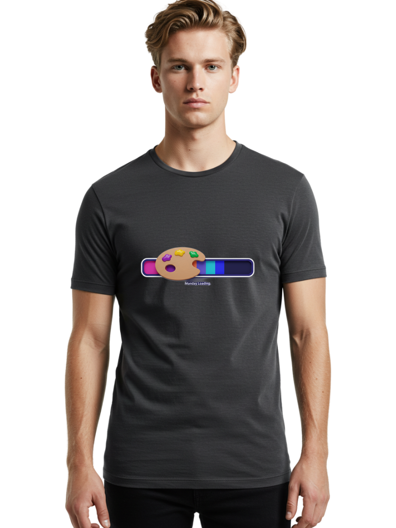 Monday-Loading Men'S Graphic Tee, 100% Cotton, Comfortable Casual Summer Wear, Machine Washable, Vintage Camera, Old Camera, Antique Camera, Black Camera, Classic Photography, Photography Equipment, Nostalgic Device, Film Camera, Camera Art Bao663