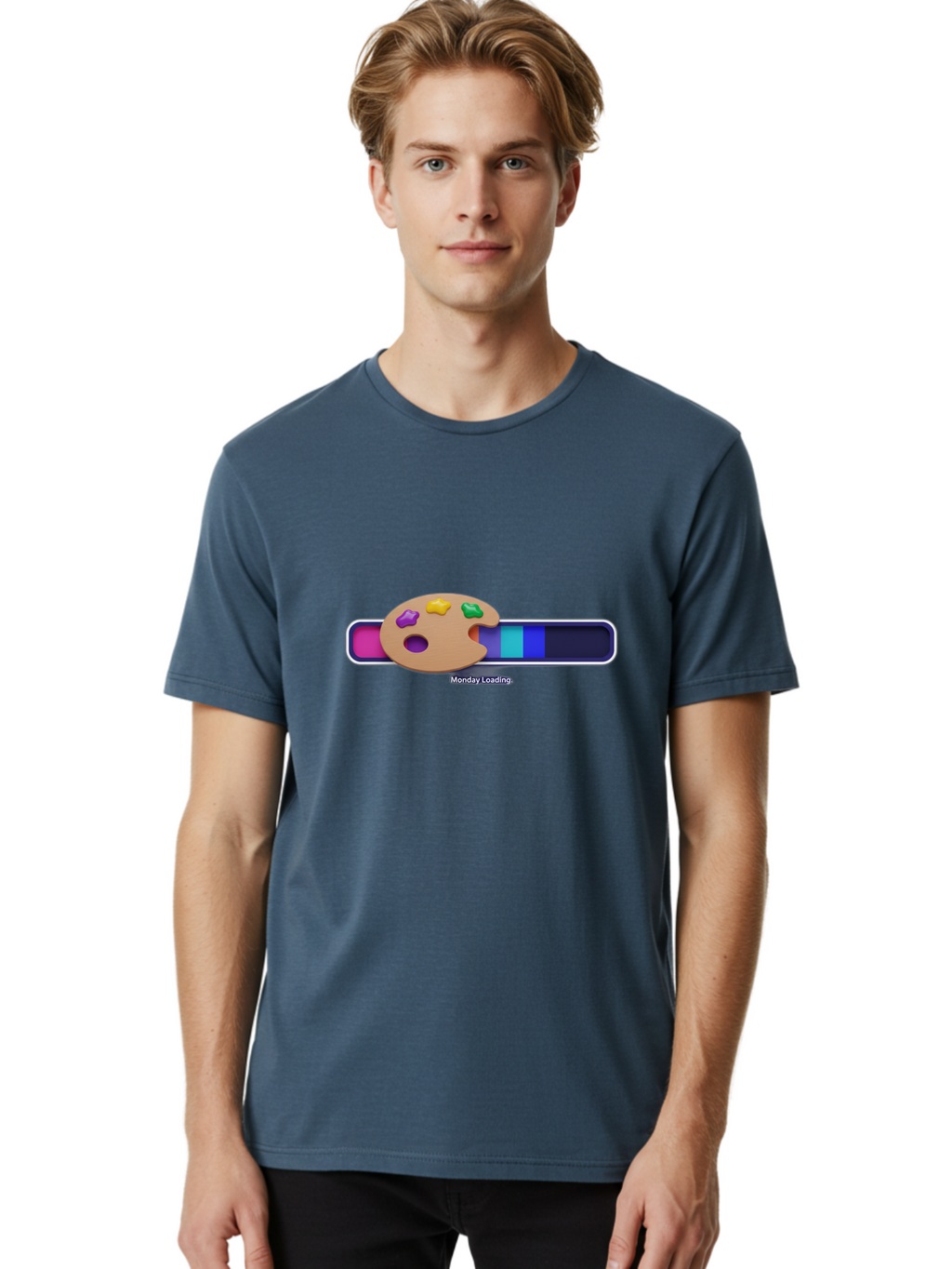 Monday-Loading Men'S Graphic Tee, 100% Cotton, Comfortable Casual Summer Wear, Machine Washable, Vintage Camera, Old Camera, Antique Camera, Black Camera, Classic Photography, Photography Equipment, Nostalgic Device, Film Camera, Camera Art Bao663