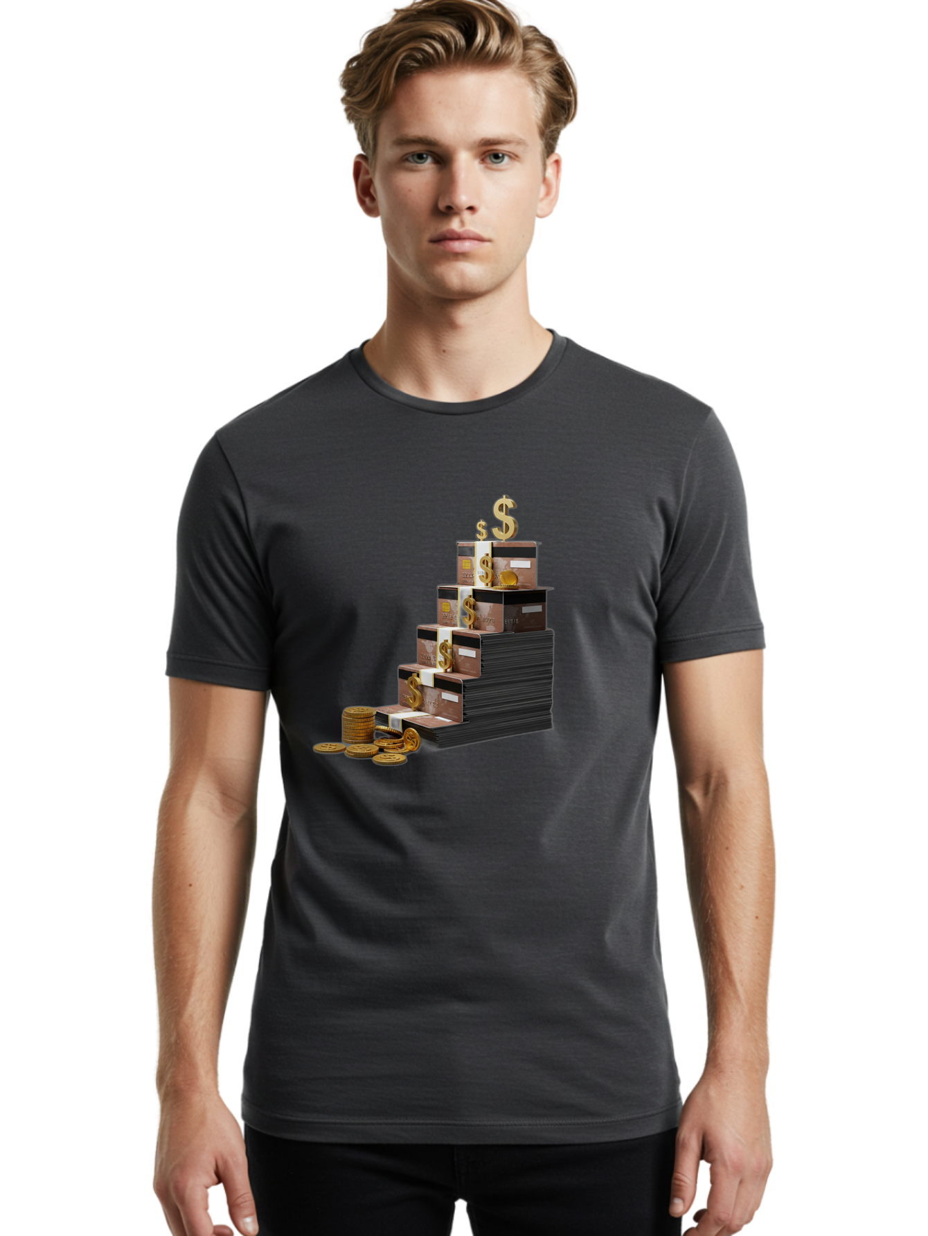 Money-Stack Men'S Graphic Tee, 100% Cotton, Comfortable Casual Summer Wear, Machine Washable, Vintage Camera, Old Camera, Antique Camera, Black Camera, Classic Photography, Photography Equipment, Nostalgic Device, Film Camera, Camera Art Bao664