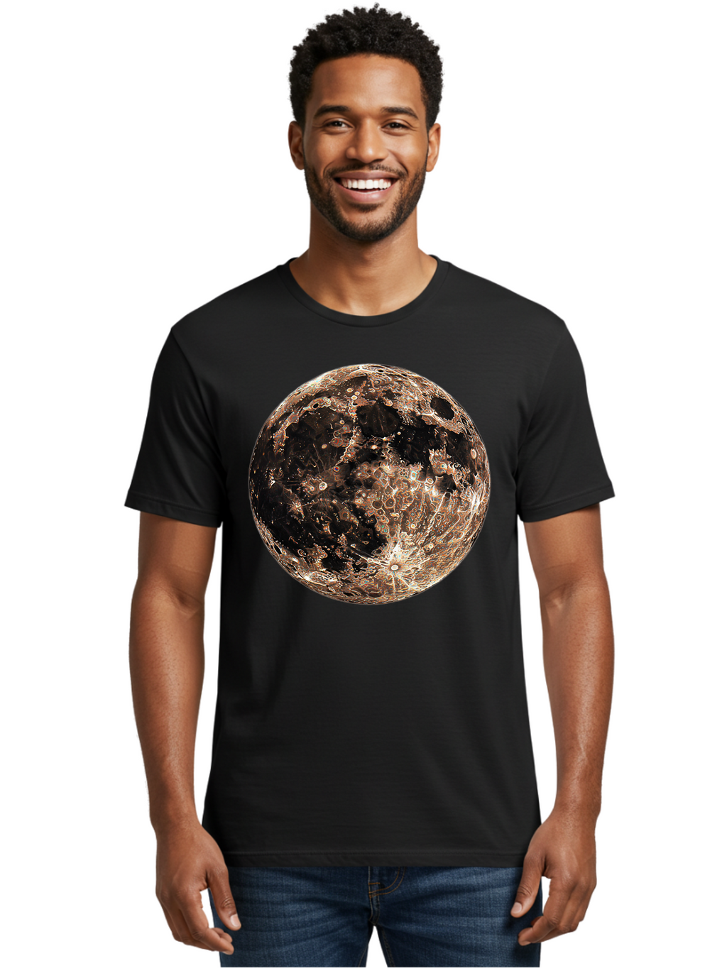 Moon-1 Men'S Graphic Tee, 100% Cotton, Comfortable Casual Summer Wear, Machine Washable, Vintage Camera, Old Camera, Antique Camera, Black Camera, Classic Photography, Photography Equipment, Nostalgic Device, Film Camera, Camera Art Bao665