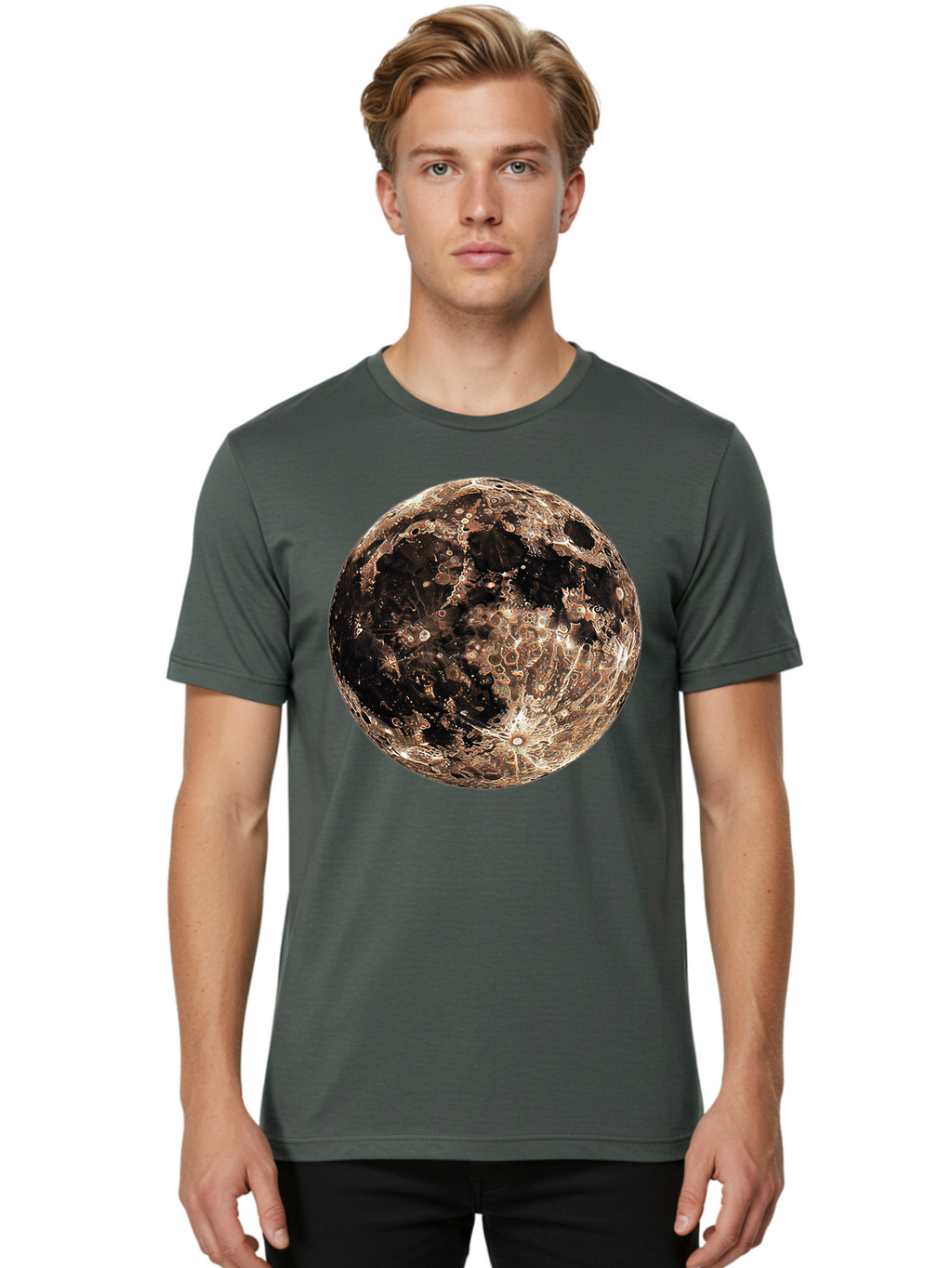 Moon-1 Men'S Graphic Tee, 100% Cotton, Comfortable Casual Summer Wear, Machine Washable, Vintage Camera, Old Camera, Antique Camera, Black Camera, Classic Photography, Photography Equipment, Nostalgic Device, Film Camera, Camera Art Bao665