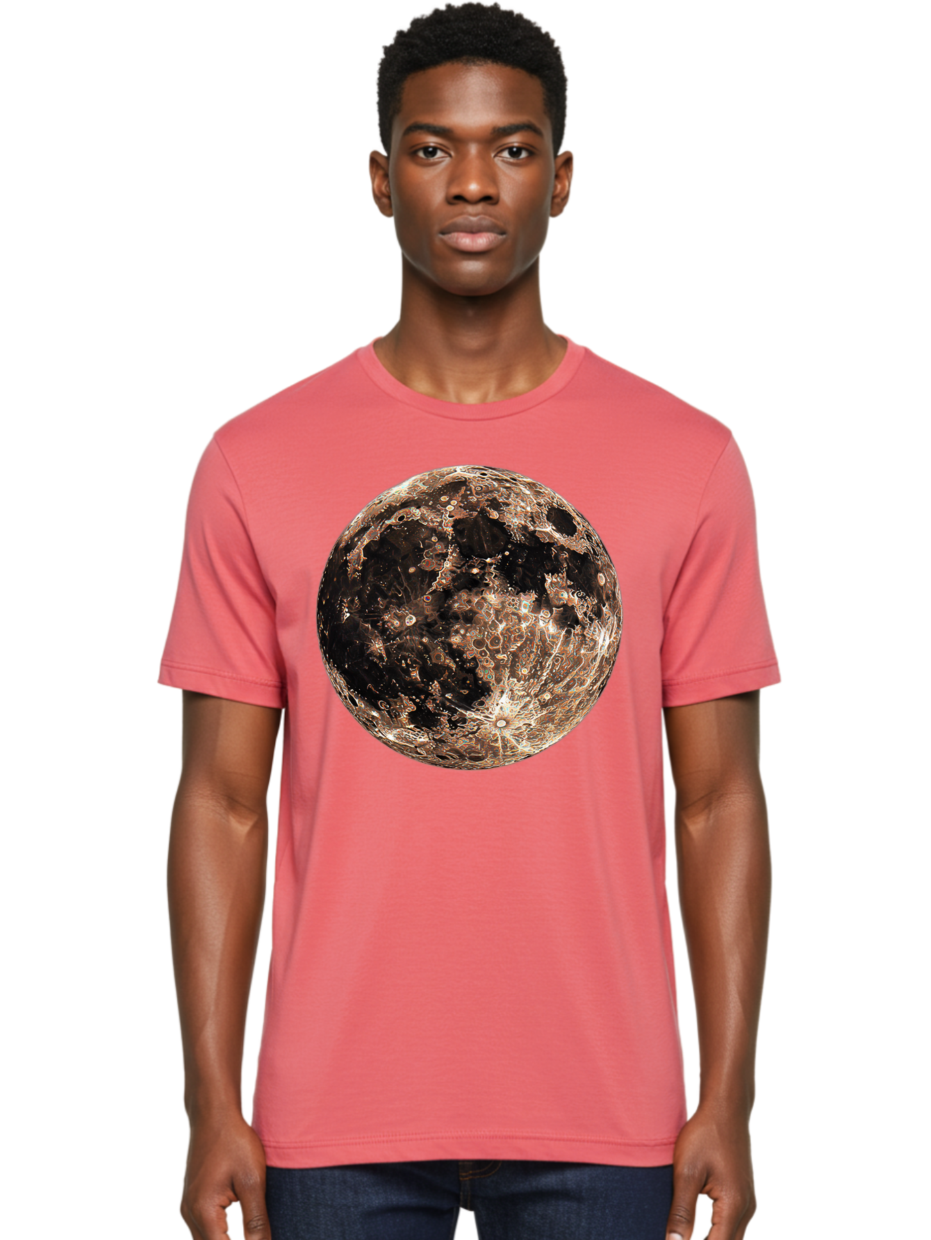 Moon-1 Men'S Graphic Tee, 100% Cotton, Comfortable Casual Summer Wear, Machine Washable, Vintage Camera, Old Camera, Antique Camera, Black Camera, Classic Photography, Photography Equipment, Nostalgic Device, Film Camera, Camera Art Bao665