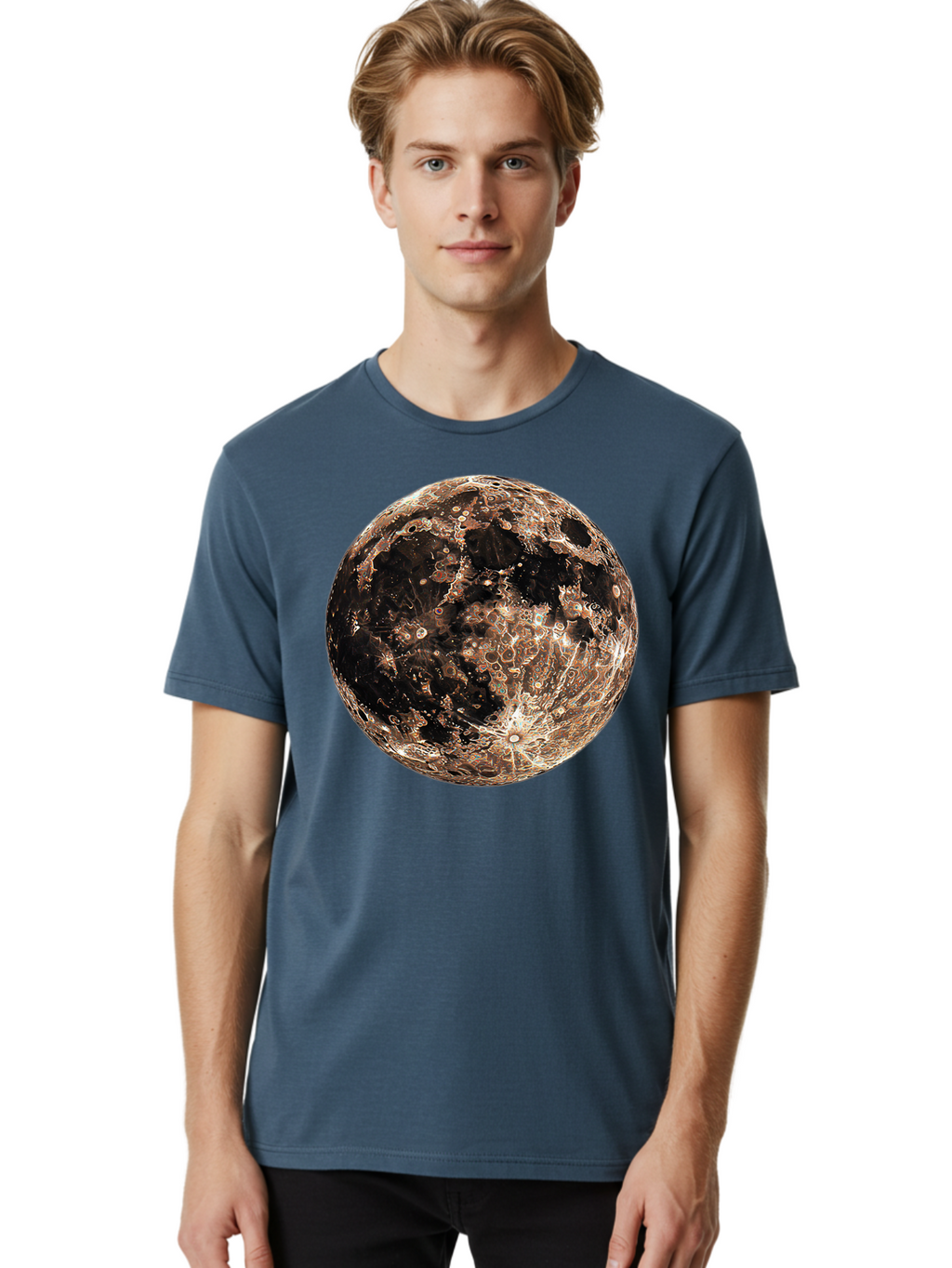Moon-1 Men'S Graphic Tee, 100% Cotton, Comfortable Casual Summer Wear, Machine Washable, Vintage Camera, Old Camera, Antique Camera, Black Camera, Classic Photography, Photography Equipment, Nostalgic Device, Film Camera, Camera Art Bao665