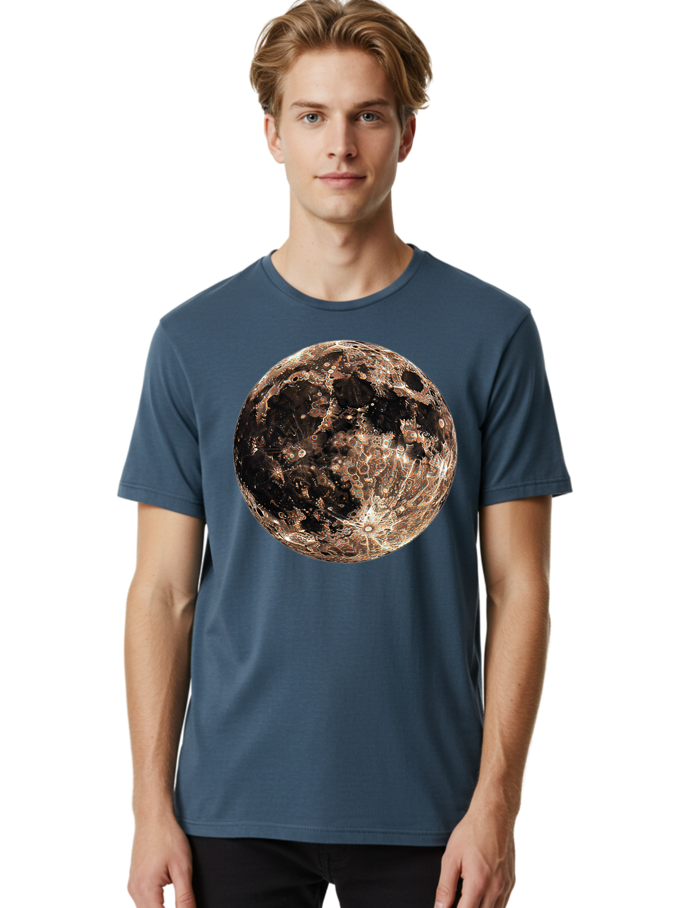 Moon-1 Men'S Graphic Tee, 100% Cotton, Comfortable Casual Summer Wear, Machine Washable, Vintage Camera, Old Camera, Antique Camera, Black Camera, Classic Photography, Photography Equipment, Nostalgic Device, Film Camera, Camera Art Bao665