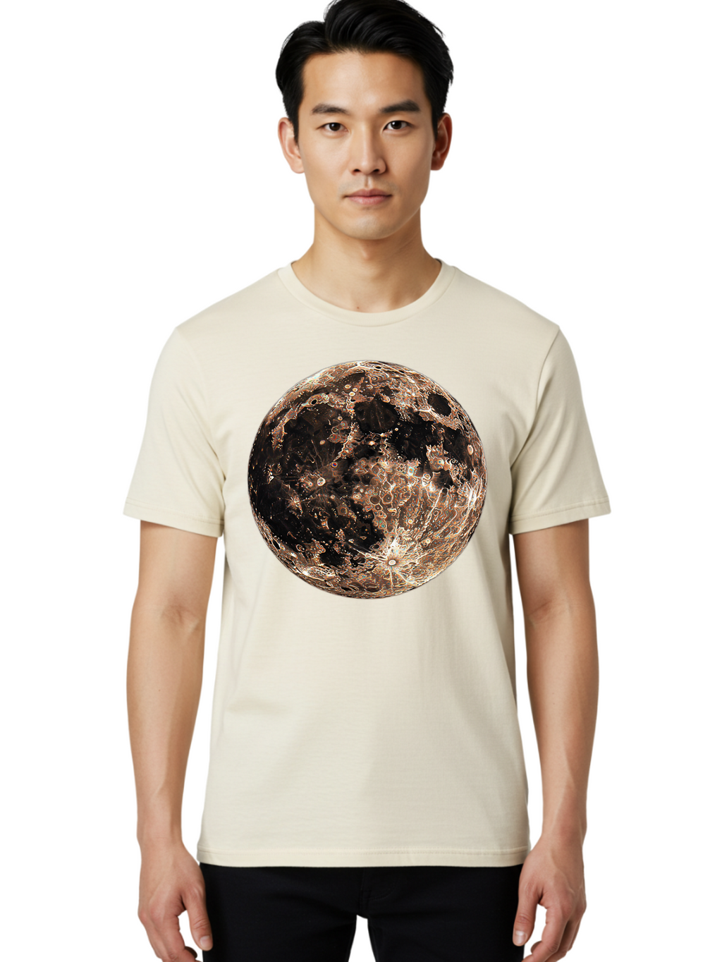 Moon-1 Men'S Graphic Tee, 100% Cotton, Comfortable Casual Summer Wear, Machine Washable, Vintage Camera, Old Camera, Antique Camera, Black Camera, Classic Photography, Photography Equipment, Nostalgic Device, Film Camera, Camera Art Bao665