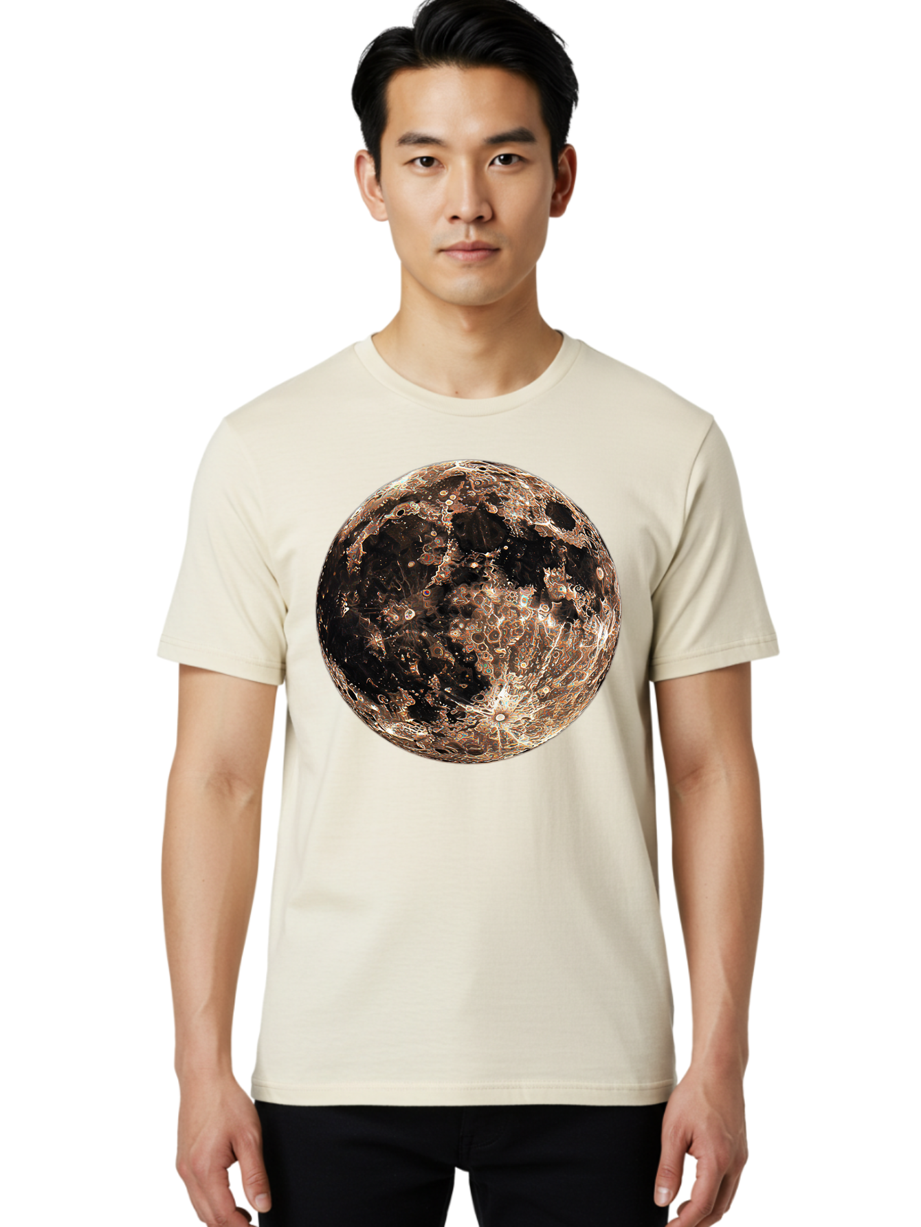 Moon-1 Men'S Graphic Tee, 100% Cotton, Comfortable Casual Summer Wear, Machine Washable, Vintage Camera, Old Camera, Antique Camera, Black Camera, Classic Photography, Photography Equipment, Nostalgic Device, Film Camera, Camera Art Bao665