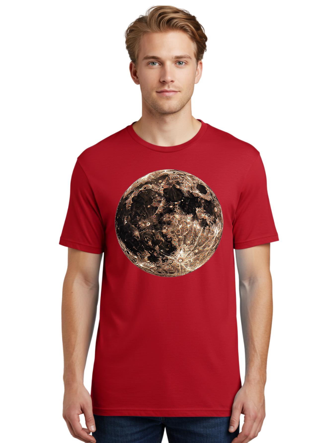 Moon-1 Men'S Graphic Tee, 100% Cotton, Comfortable Casual Summer Wear, Machine Washable, Vintage Camera, Old Camera, Antique Camera, Black Camera, Classic Photography, Photography Equipment, Nostalgic Device, Film Camera, Camera Art Bao665