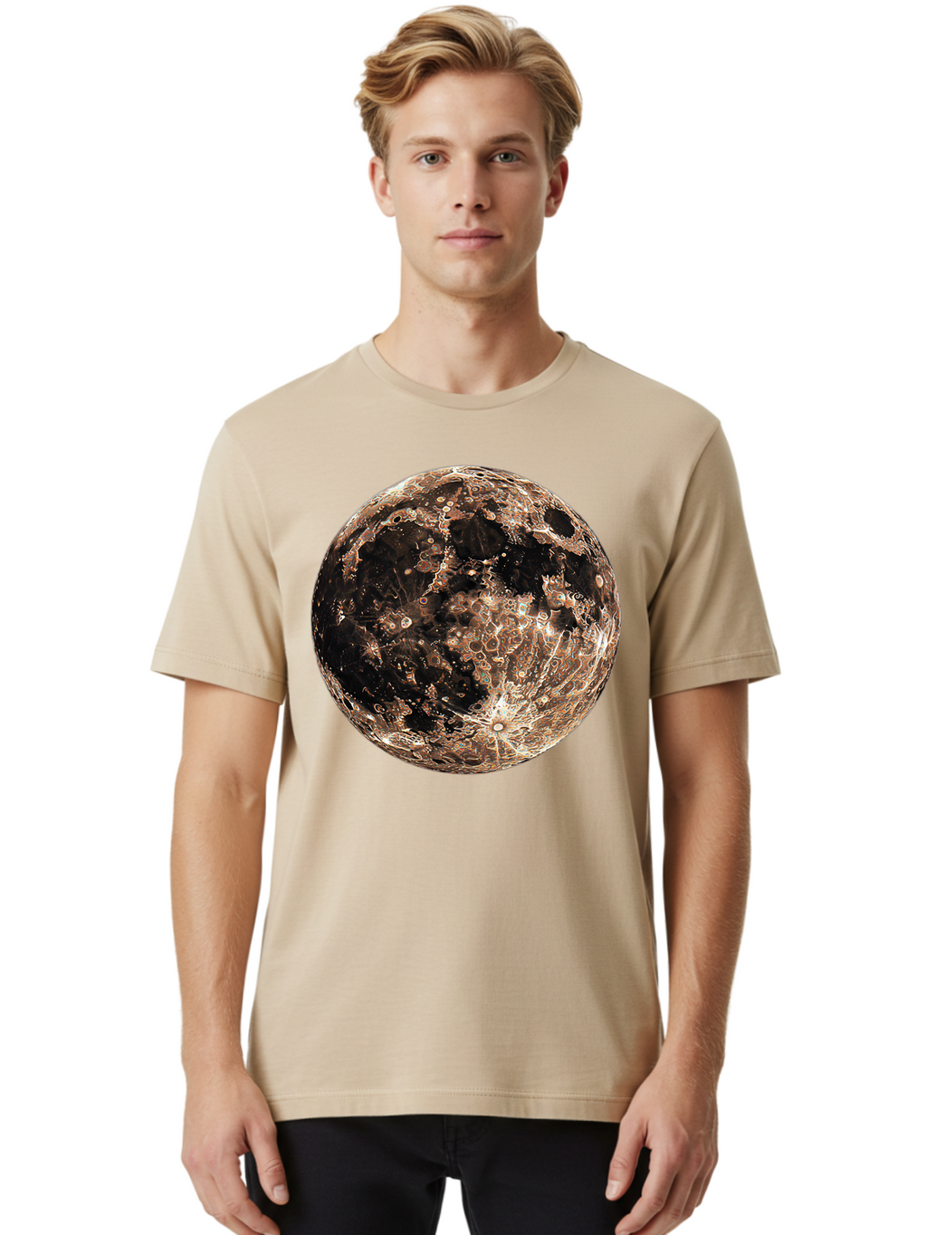 Moon-1 Men'S Graphic Tee, 100% Cotton, Comfortable Casual Summer Wear, Machine Washable, Vintage Camera, Old Camera, Antique Camera, Black Camera, Classic Photography, Photography Equipment, Nostalgic Device, Film Camera, Camera Art Bao665