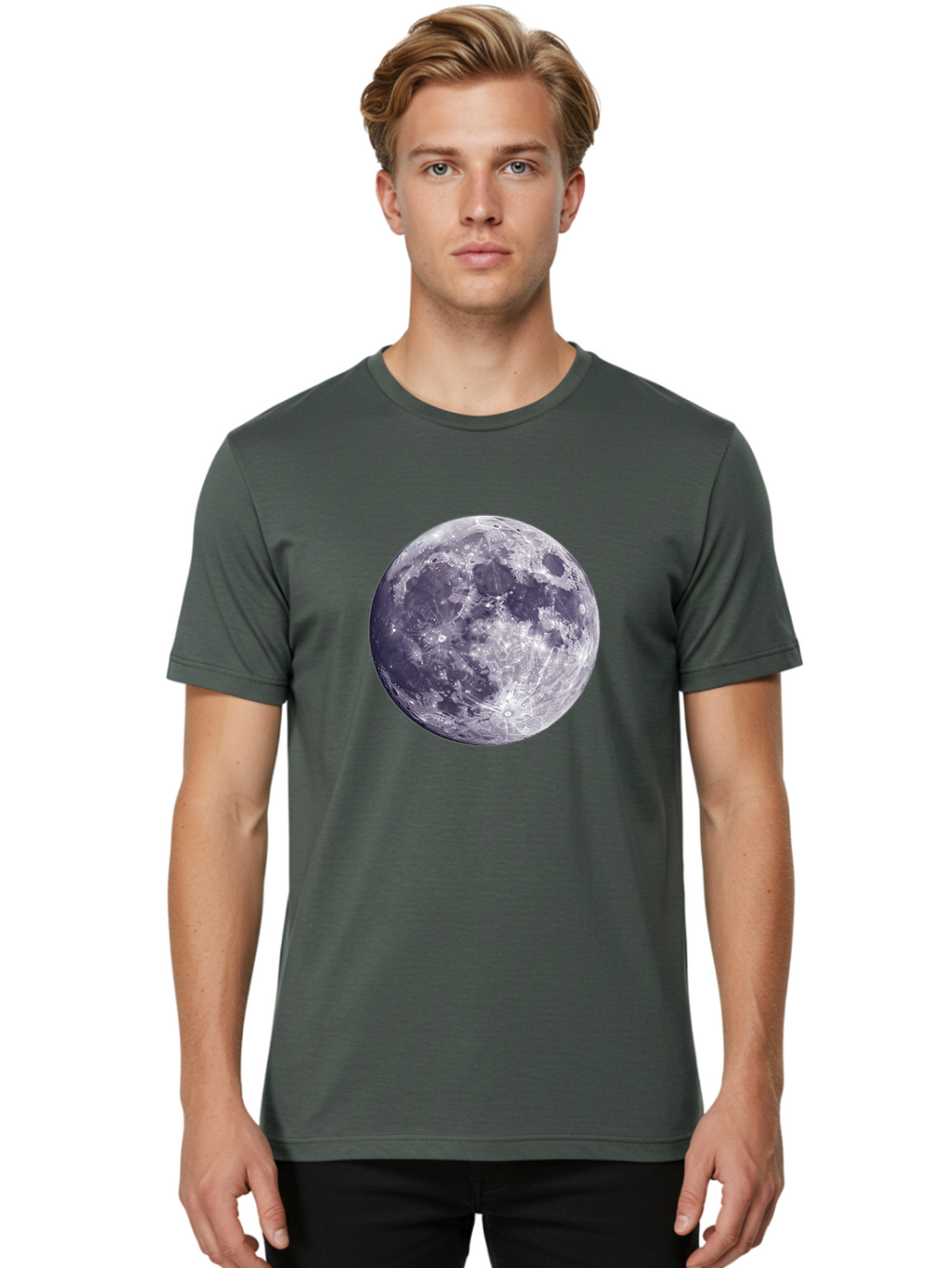 Moon-2 Men'S Graphic Tee, 100% Cotton, Comfortable Casual Summer Wear, Machine Washable, Vintage Camera, Old Camera, Antique Camera, Black Camera, Classic Photography, Photography Equipment, Nostalgic Device, Film Camera, Camera Art Bao666