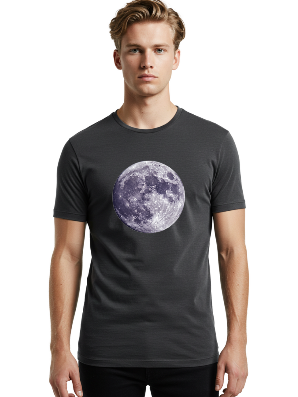 Moon-2 Men'S Graphic Tee, 100% Cotton, Comfortable Casual Summer Wear, Machine Washable, Vintage Camera, Old Camera, Antique Camera, Black Camera, Classic Photography, Photography Equipment, Nostalgic Device, Film Camera, Camera Art Bao666