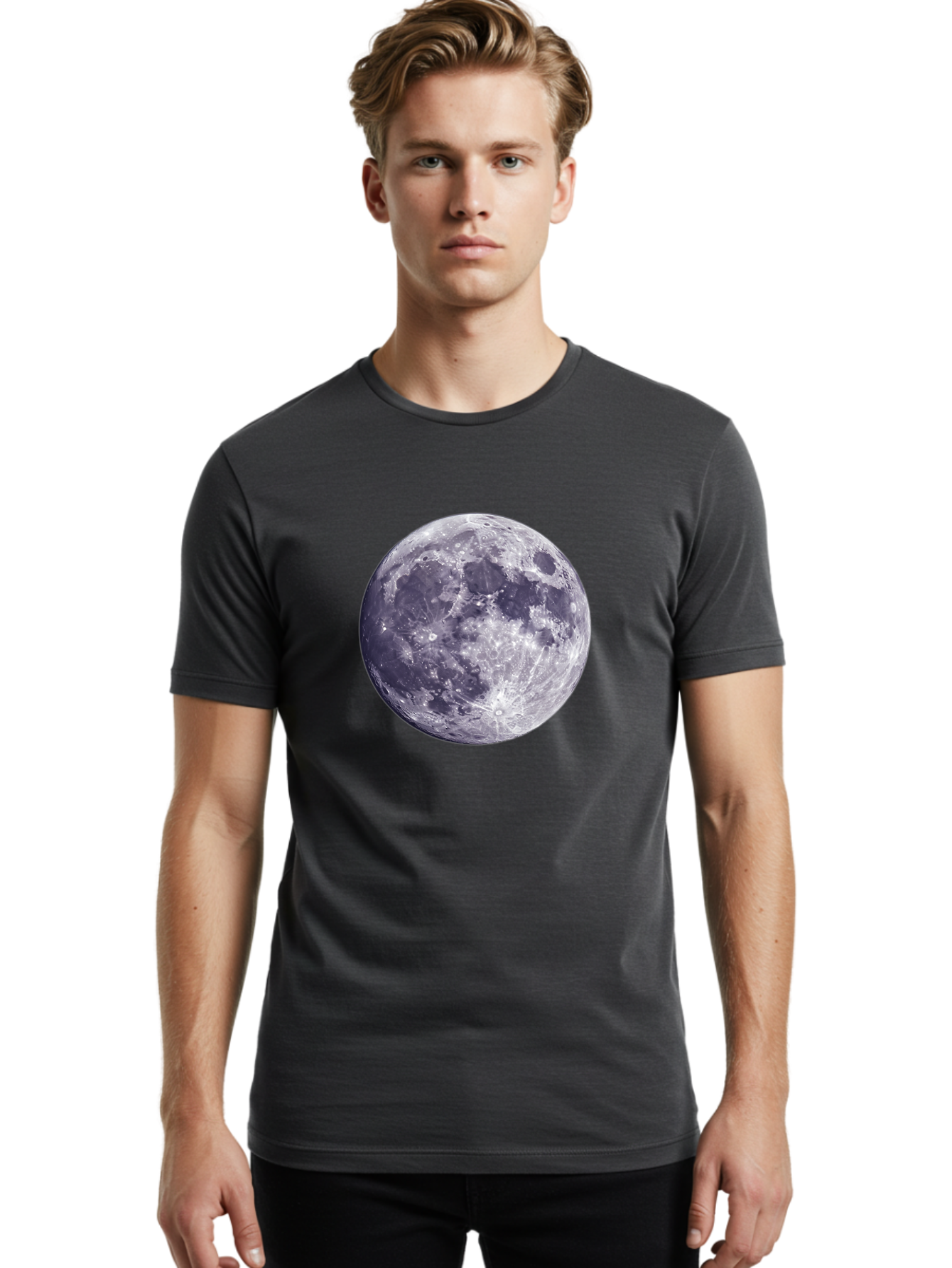 Moon-2 Men'S Graphic Tee, 100% Cotton, Comfortable Casual Summer Wear, Machine Washable, Vintage Camera, Old Camera, Antique Camera, Black Camera, Classic Photography, Photography Equipment, Nostalgic Device, Film Camera, Camera Art Bao666