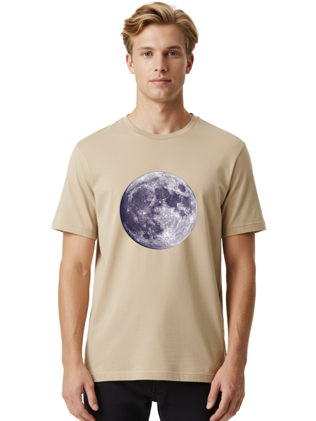 Moon-2 Men'S Graphic Tee, 100% Cotton, Comfortable Casual Summer Wear, Machine Washable, Vintage Camera, Old Camera, Antique Camera, Black Camera, Classic Photography, Photography Equipment, Nostalgic Device, Film Camera, Camera Art Bao666