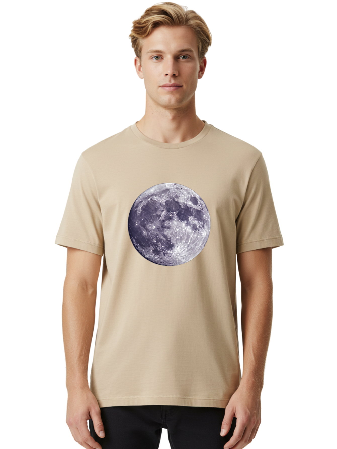 Moon-2 Men'S Graphic Tee, 100% Cotton, Comfortable Casual Summer Wear, Machine Washable, Vintage Camera, Old Camera, Antique Camera, Black Camera, Classic Photography, Photography Equipment, Nostalgic Device, Film Camera, Camera Art Bao666