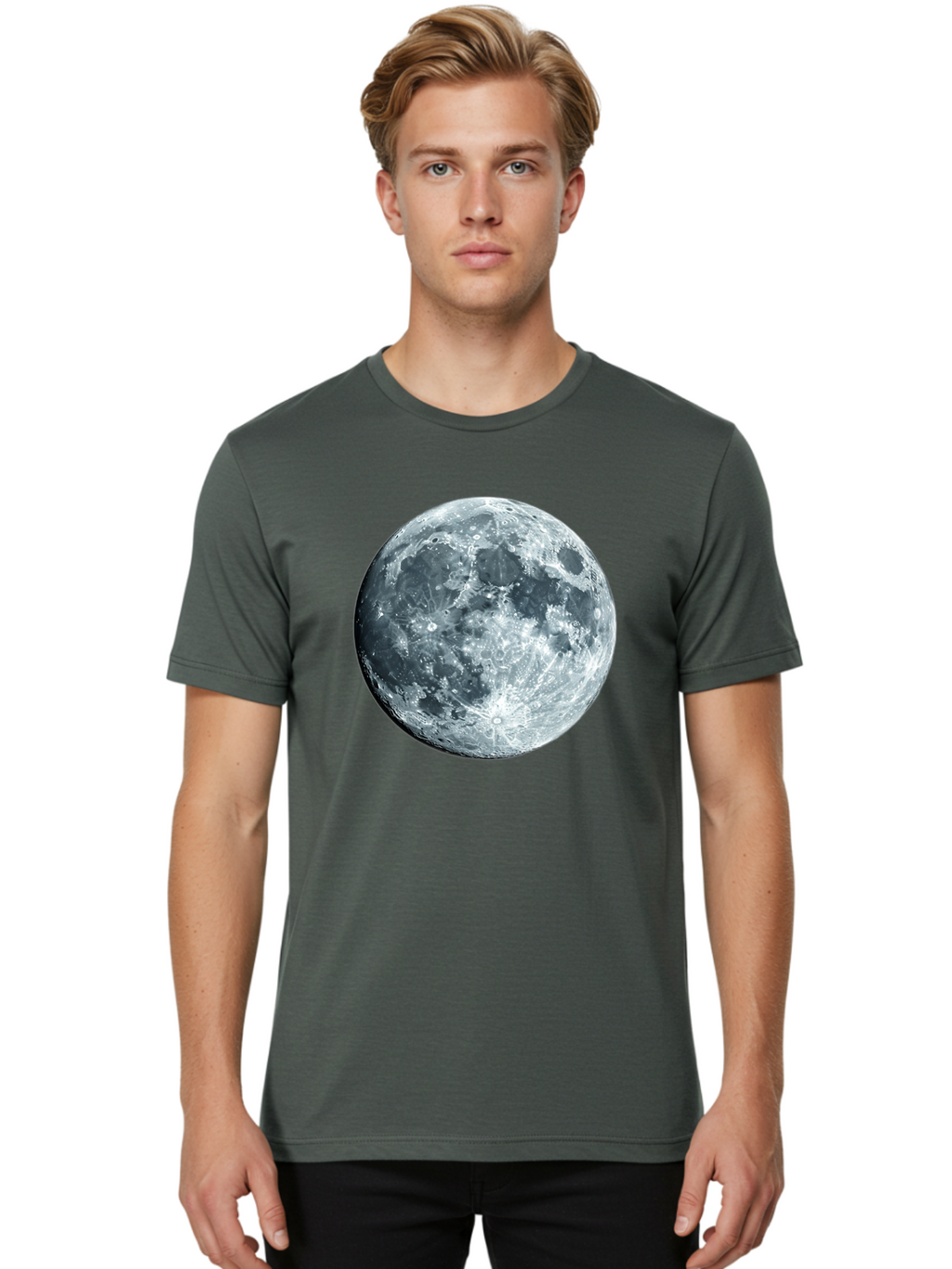 Moon-3 Men'S Graphic Tee, 100% Cotton, Comfortable Casual Summer Wear, Machine Washable, Vintage Camera, Old Camera, Antique Camera, Black Camera, Classic Photography, Photography Equipment, Nostalgic Device, Film Camera, Camera Art Bao667