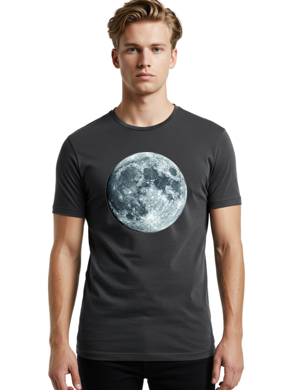 Moon-3 Men'S Graphic Tee, 100% Cotton, Comfortable Casual Summer Wear, Machine Washable, Vintage Camera, Old Camera, Antique Camera, Black Camera, Classic Photography, Photography Equipment, Nostalgic Device, Film Camera, Camera Art Bao667