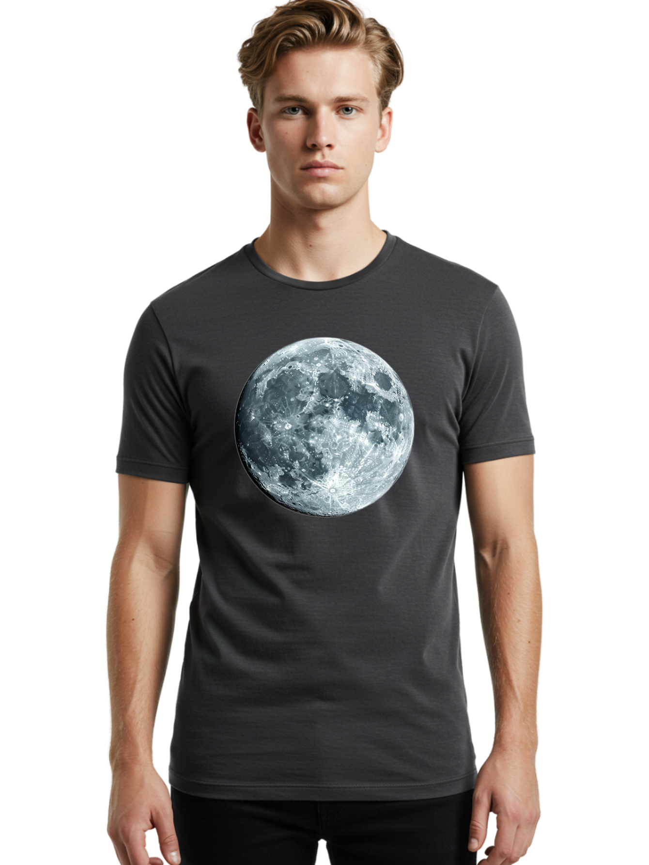 Moon-3 Men'S Graphic Tee, 100% Cotton, Comfortable Casual Summer Wear, Machine Washable, Vintage Camera, Old Camera, Antique Camera, Black Camera, Classic Photography, Photography Equipment, Nostalgic Device, Film Camera, Camera Art Bao667