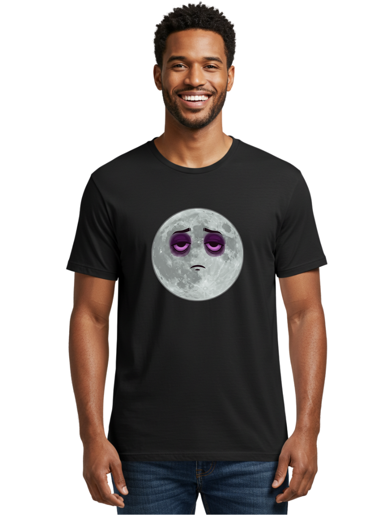 Moon-Emoji Men'S Graphic Tee, 100% Cotton, Comfortable Casual Summer Wear, Machine Washable, Vintage Camera, Old Camera, Antique Camera, Black Camera, Classic Photography, Photography Equipment, Nostalgic Device, Film Camera, Camera Art Bao668