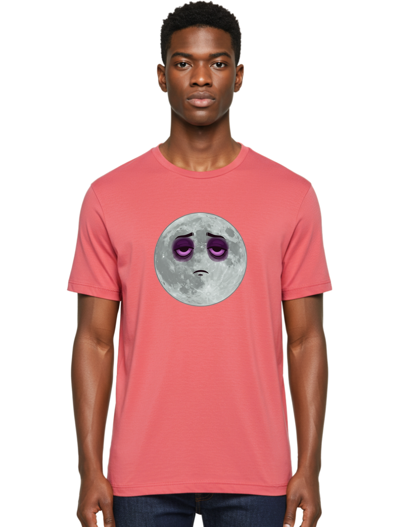 Moon-Emoji Men'S Graphic Tee, 100% Cotton, Comfortable Casual Summer Wear, Machine Washable, Vintage Camera, Old Camera, Antique Camera, Black Camera, Classic Photography, Photography Equipment, Nostalgic Device, Film Camera, Camera Art Bao668