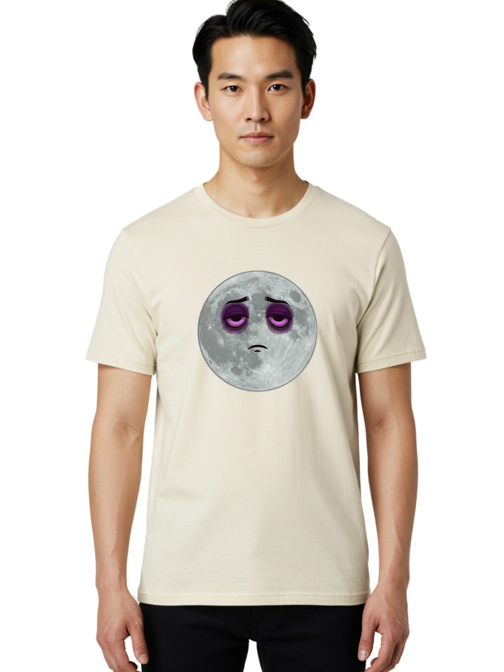 Moon-Emoji Men'S Graphic Tee, 100% Cotton, Comfortable Casual Summer Wear, Machine Washable, Vintage Camera, Old Camera, Antique Camera, Black Camera, Classic Photography, Photography Equipment, Nostalgic Device, Film Camera, Camera Art Bao668