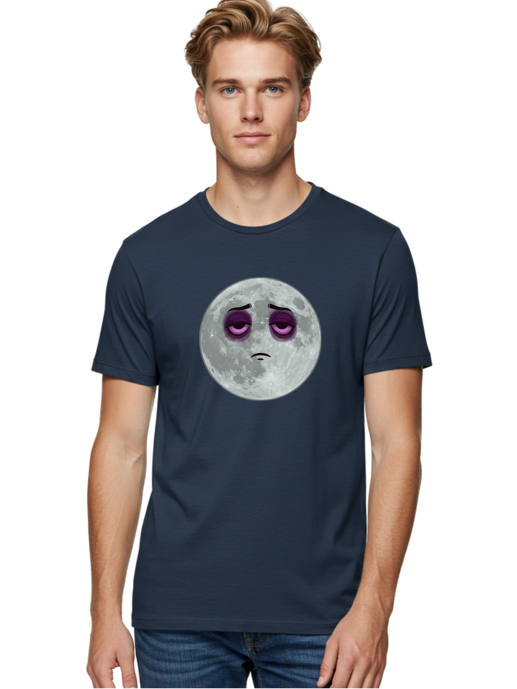 Moon-Emoji Men'S Graphic Tee, 100% Cotton, Comfortable Casual Summer Wear, Machine Washable, Vintage Camera, Old Camera, Antique Camera, Black Camera, Classic Photography, Photography Equipment, Nostalgic Device, Film Camera, Camera Art Bao668