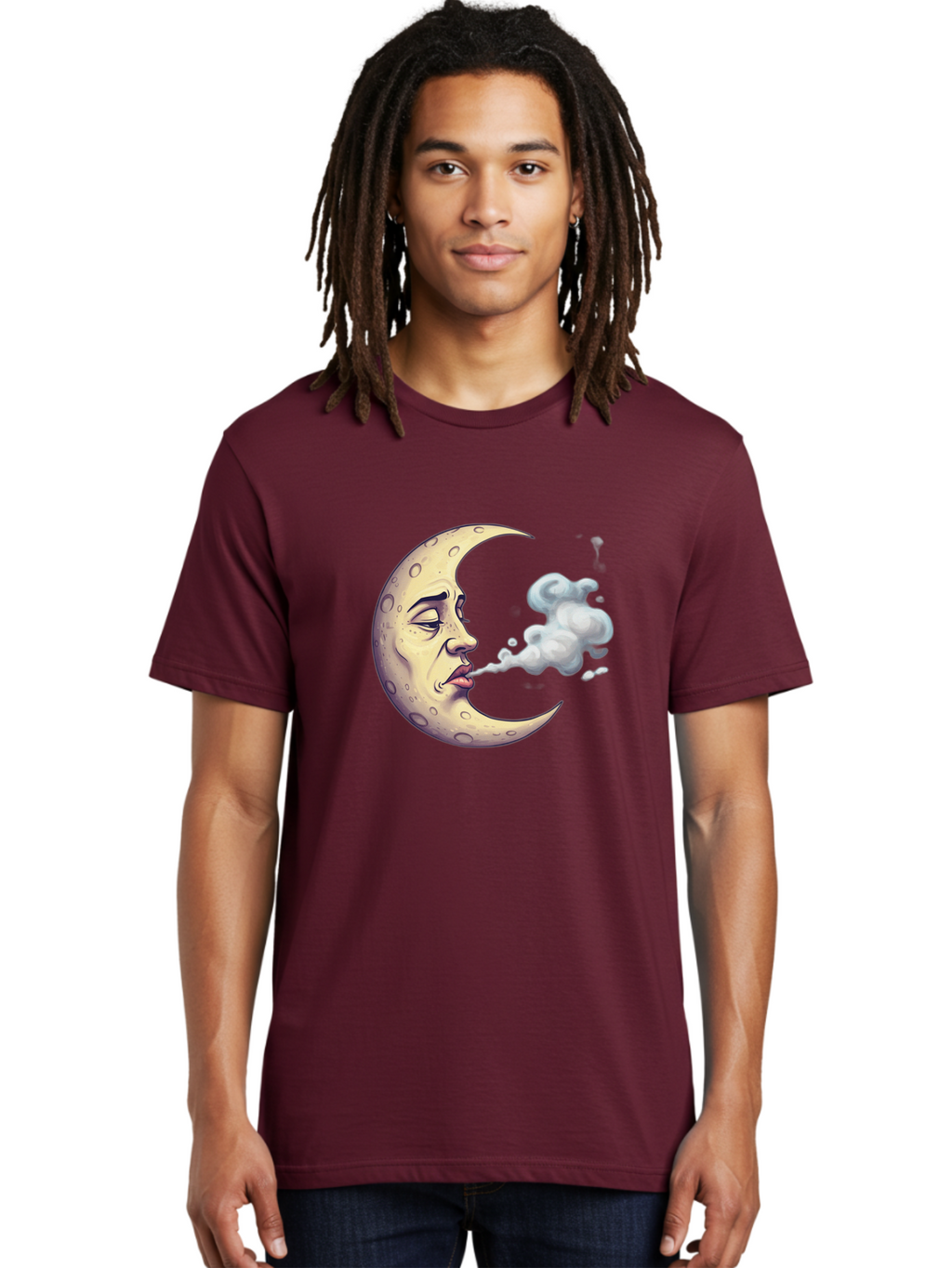 Moon-Smoking Men'S Graphic Tee, 100% Cotton, Comfortable Casual Summer Wear, Machine Washable, Vintage Camera, Old Camera, Antique Camera, Black Camera, Classic Photography, Photography Equipment, Nostalgic Device, Film Camera, Camera Art Bao669
