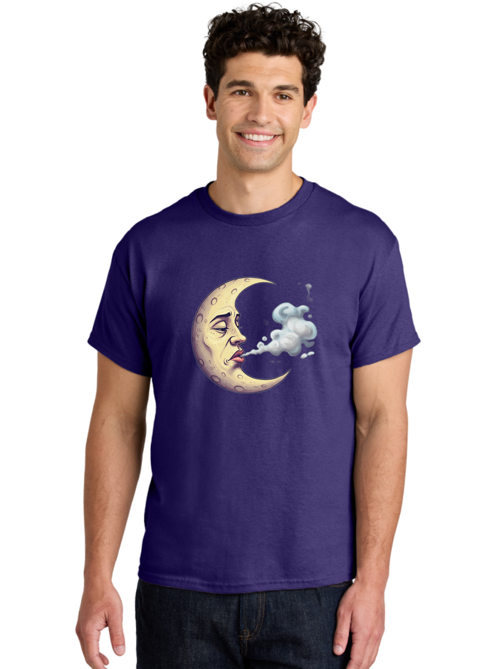 Moon-Smoking Men'S Graphic Tee, 100% Cotton, Comfortable Casual Summer Wear, Machine Washable, Vintage Camera, Old Camera, Antique Camera, Black Camera, Classic Photography, Photography Equipment, Nostalgic Device, Film Camera, Camera Art Bao669