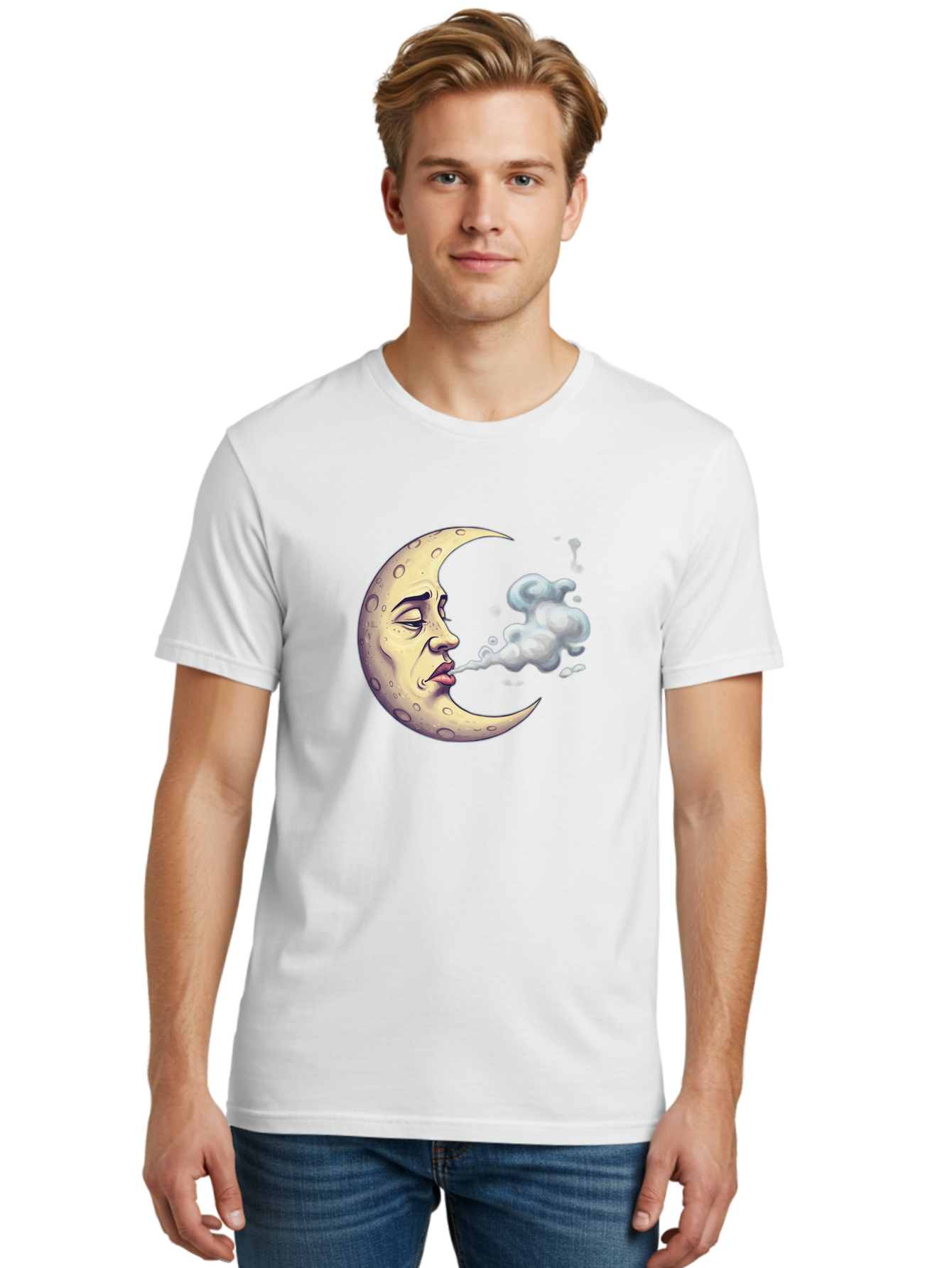 Moon-Smoking Men'S Graphic Tee, 100% Cotton, Comfortable Casual Summer Wear, Machine Washable, Vintage Camera, Old Camera, Antique Camera, Black Camera, Classic Photography, Photography Equipment, Nostalgic Device, Film Camera, Camera Art Bao669