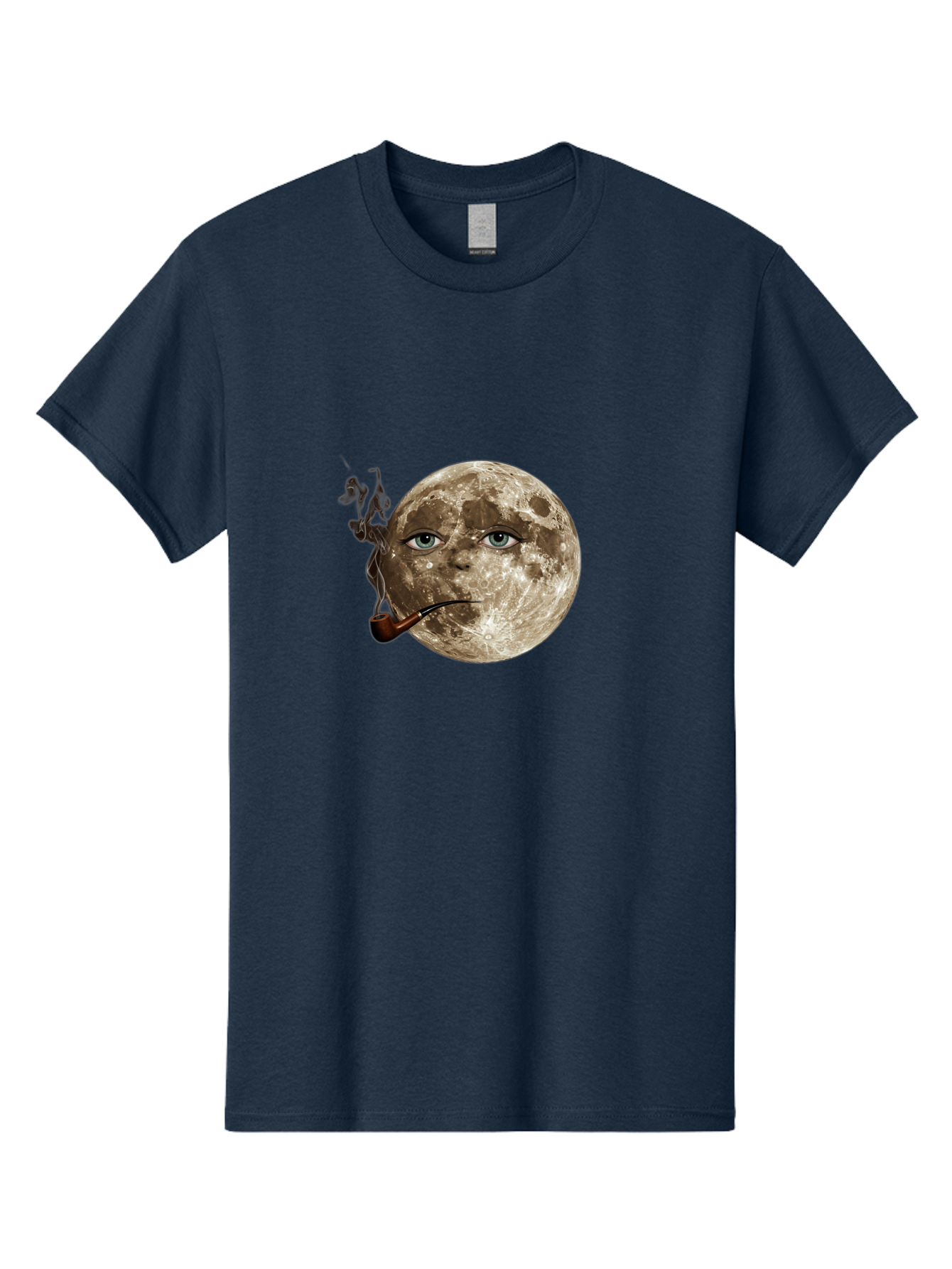 Moon-With-Eyes-And-Pipe Men'S Graphic Tee, 100% Cotton, Comfortable Casual Summer Wear, Machine Washable, Vintage Camera, Old Camera, Antique Camera, Black Camera, Classic Photography, Photography Equipment, Nostalgic Device, Film Camera, Bao672
