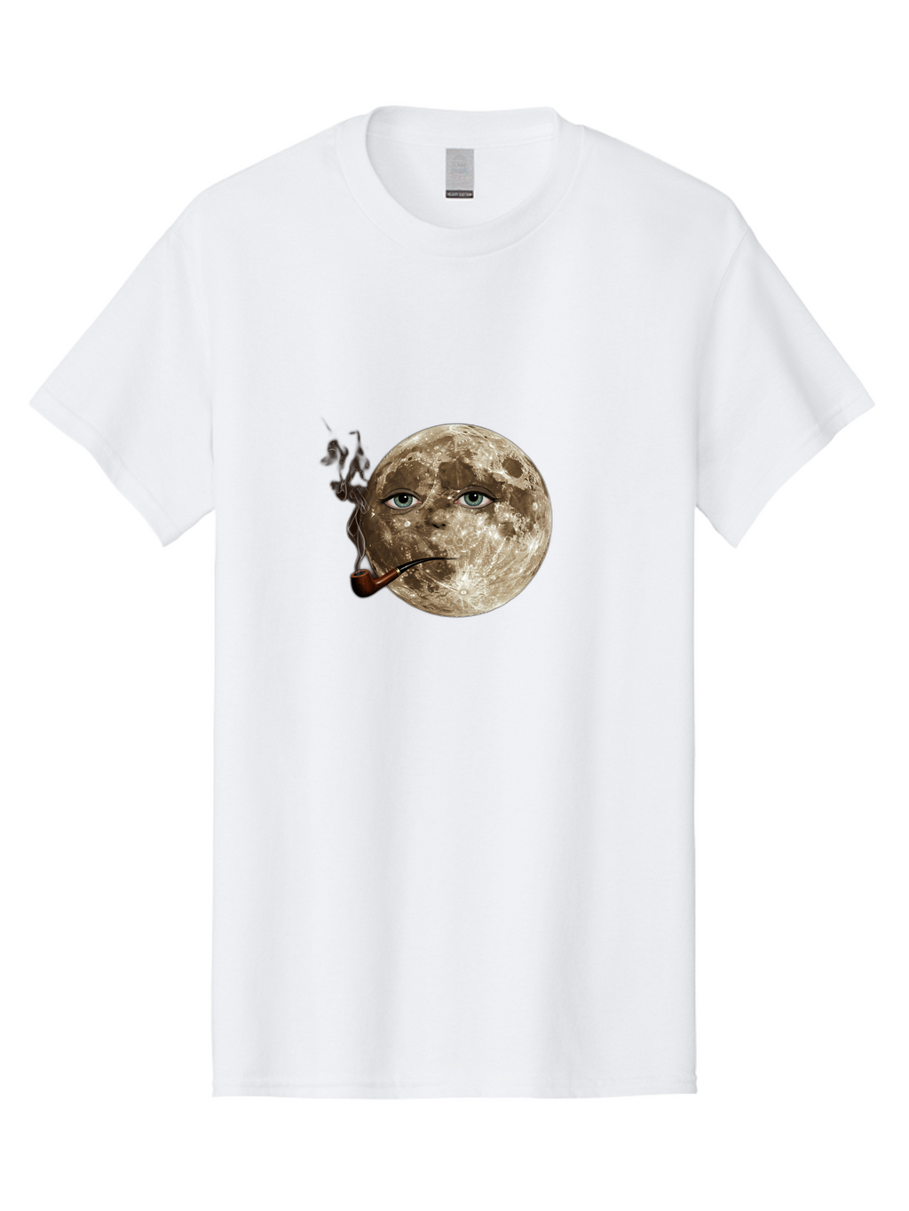 Moon-With-Eyes-And-Pipe Men'S Graphic Tee, 100% Cotton, Comfortable Casual Summer Wear, Machine Washable, Vintage Camera, Old Camera, Antique Camera, Black Camera, Classic Photography, Photography Equipment, Nostalgic Device, Film Camera, Bao672