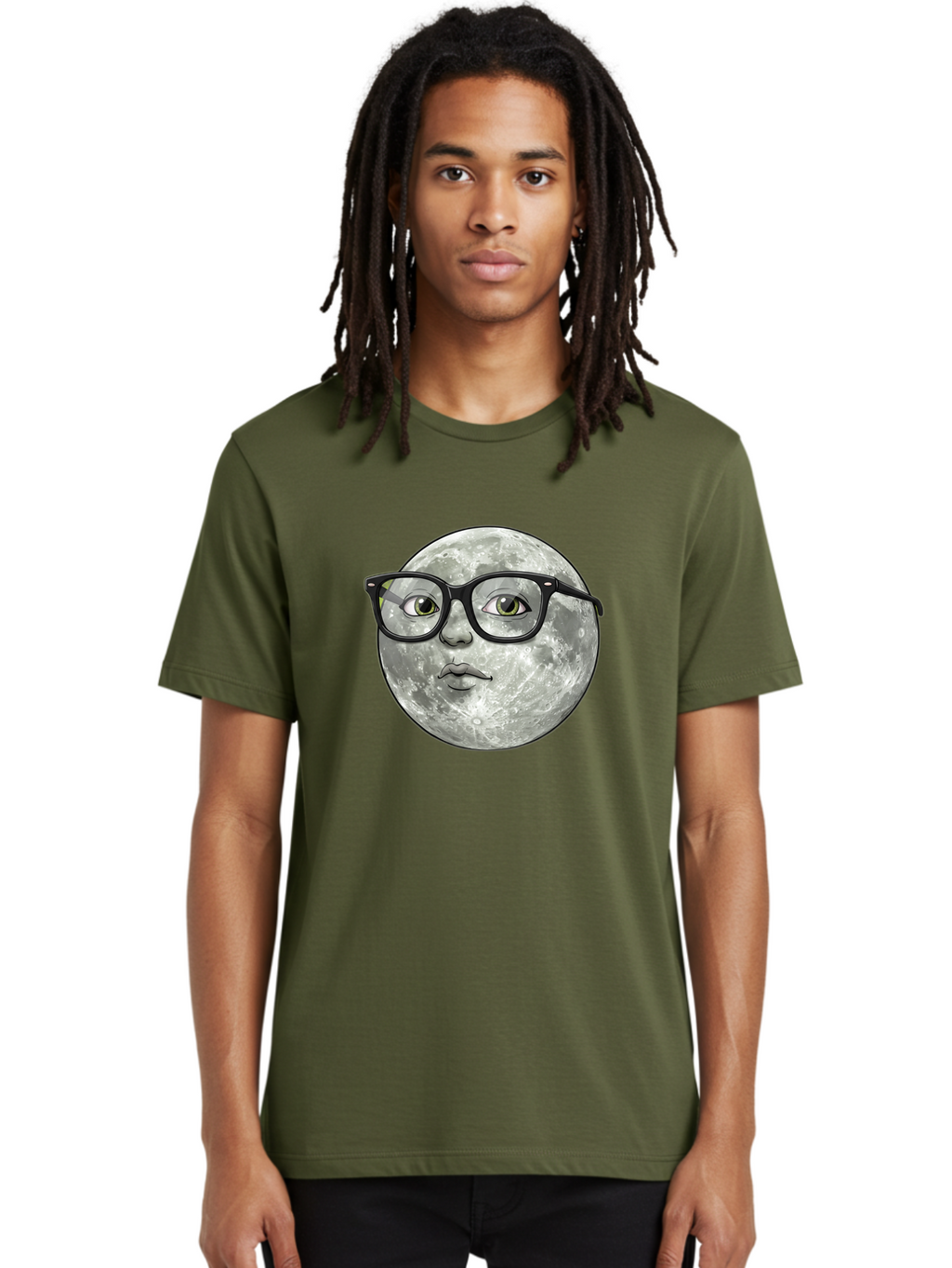 Moon-With-Glasses Men'S Graphic Tee, 100% Cotton, Comfortable Casual Summer Wear, Machine Washable, Vintage Camera, Old Camera, Antique Camera, Black Camera, Classic Photography, Photography Equipment, Nostalgic Device, Film Camera, Camera Art Bao673
