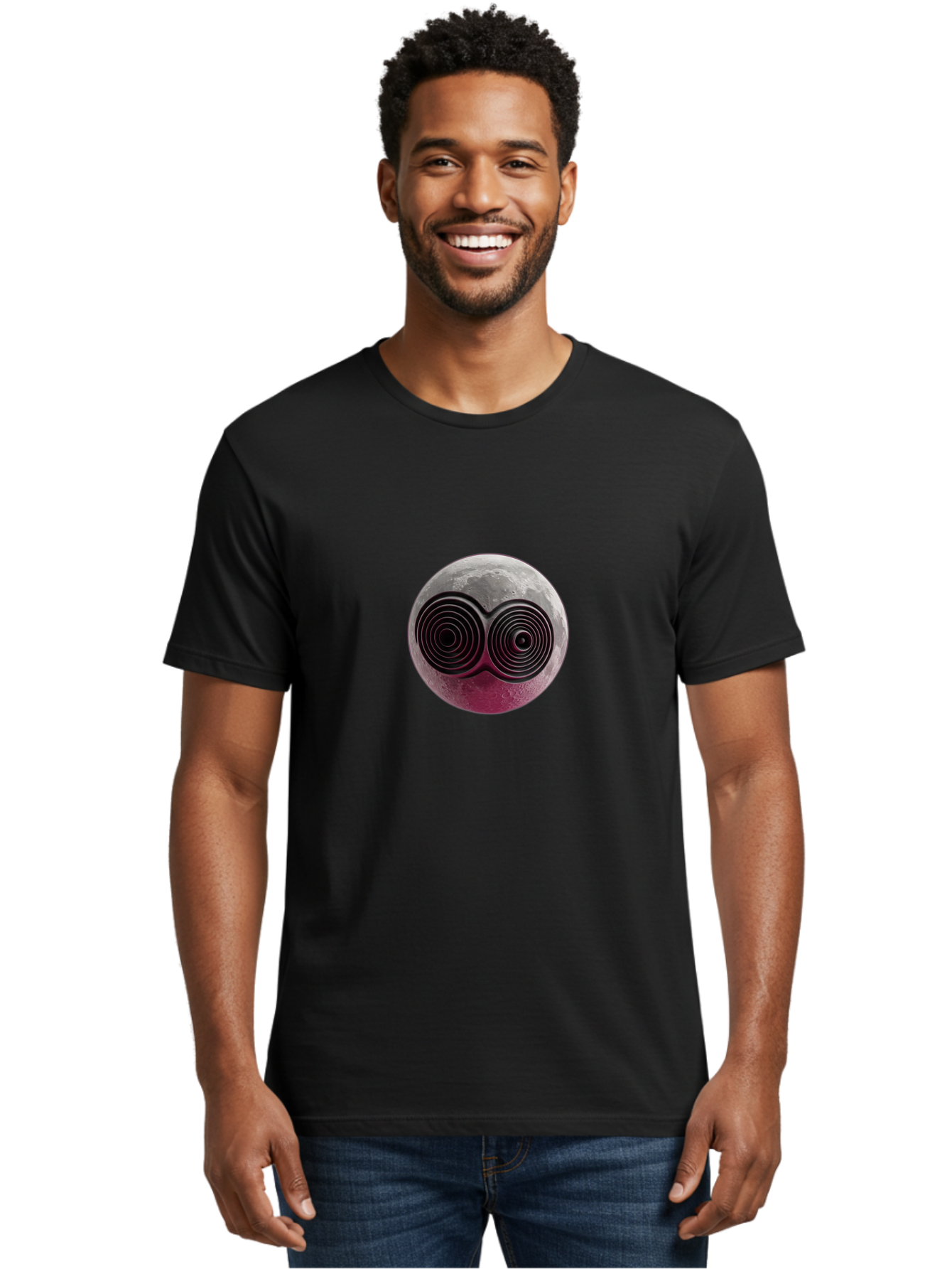 Moon-With-Goggles Men'S Graphic Tee, 100% Cotton, Comfortable Casual Summer Wear, Machine Washable, Vintage Camera, Old Camera, Antique Camera, Black Camera, Classic Photography, Photography Equipment, Nostalgic Device, Film Camera, Camera Art Bao674