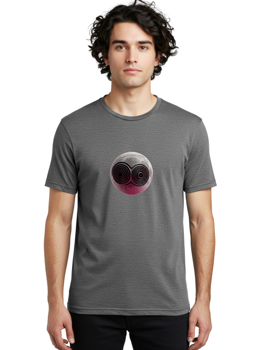 Moon-With-Goggles Men'S Graphic Tee, 100% Cotton, Comfortable Casual Summer Wear, Machine Washable, Vintage Camera, Old Camera, Antique Camera, Black Camera, Classic Photography, Photography Equipment, Nostalgic Device, Film Camera, Camera Art Bao674