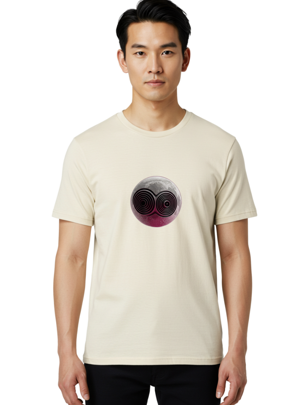 Moon-With-Goggles Men'S Graphic Tee, 100% Cotton, Comfortable Casual Summer Wear, Machine Washable, Vintage Camera, Old Camera, Antique Camera, Black Camera, Classic Photography, Photography Equipment, Nostalgic Device, Film Camera, Camera Art Bao674