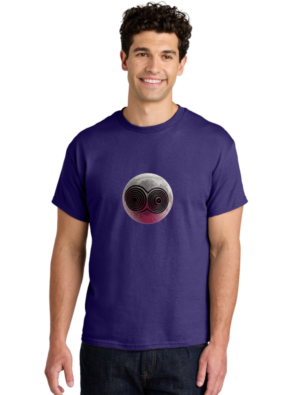 Moon-With-Goggles Men'S Graphic Tee, 100% Cotton, Comfortable Casual Summer Wear, Machine Washable, Vintage Camera, Old Camera, Antique Camera, Black Camera, Classic Photography, Photography Equipment, Nostalgic Device, Film Camera, Camera Art Bao674