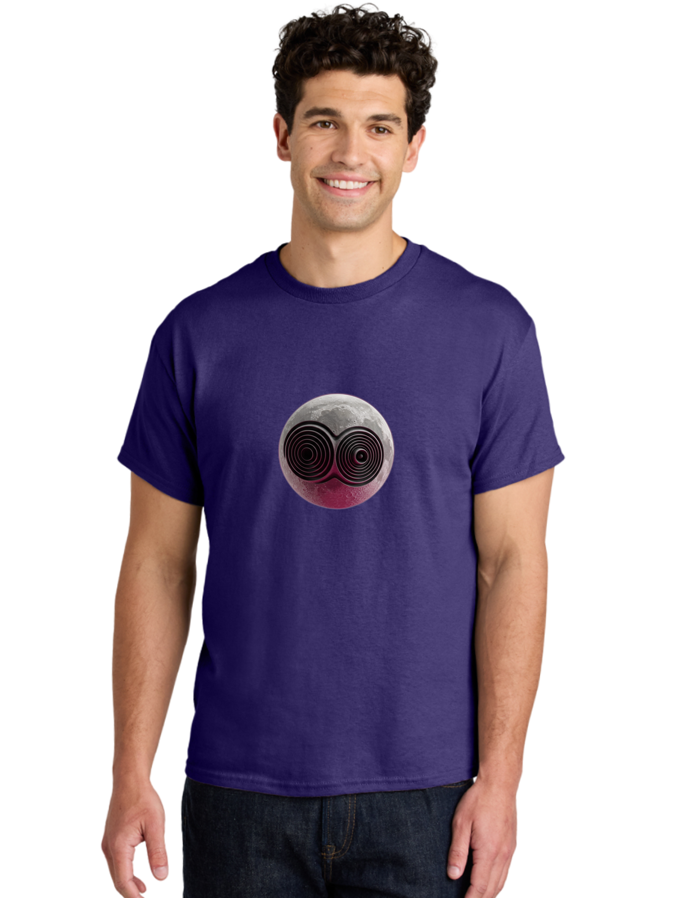 Moon-With-Goggles Men'S Graphic Tee, 100% Cotton, Comfortable Casual Summer Wear, Machine Washable, Vintage Camera, Old Camera, Antique Camera, Black Camera, Classic Photography, Photography Equipment, Nostalgic Device, Film Camera, Camera Art Bao674