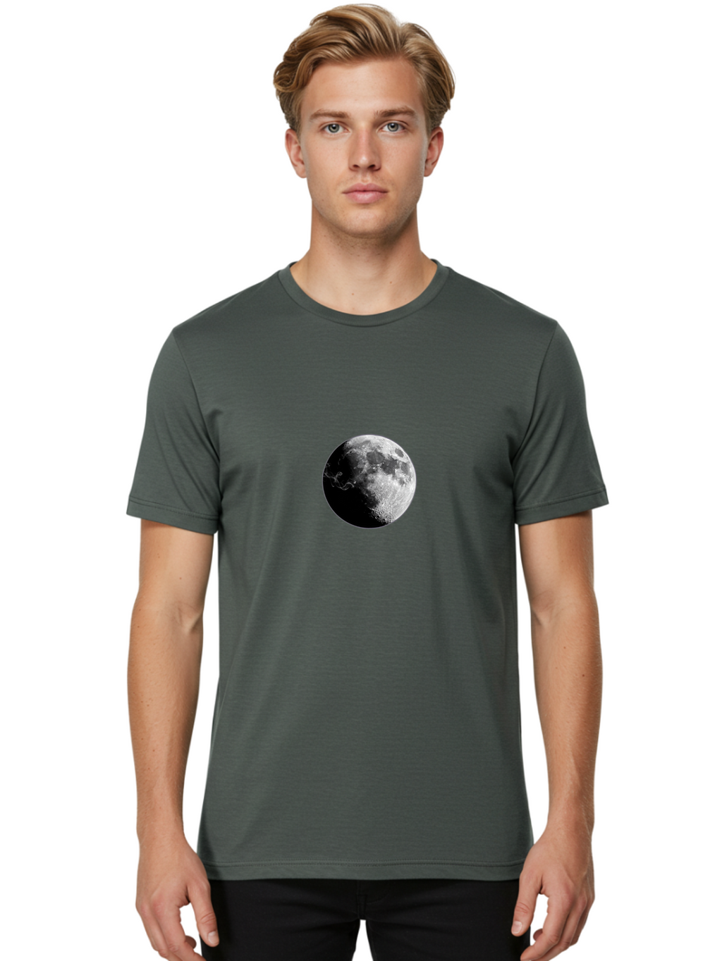 Moon Men'S Graphic Tee, 100% Cotton, Comfortable Casual Summer Wear, Machine Washable, Vintage Camera, Old Camera, Antique Camera, Black Camera, Classic Photography, Photography Equipment, Nostalgic Device, Film Camera, Camera Art Bao675
