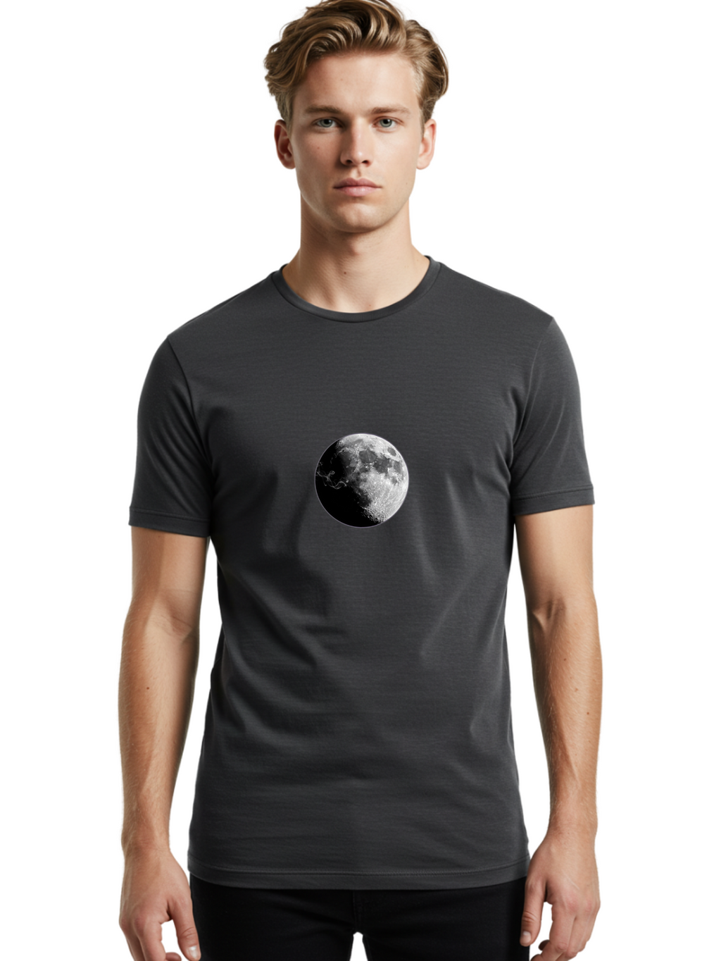 Moon Men'S Graphic Tee, 100% Cotton, Comfortable Casual Summer Wear, Machine Washable, Vintage Camera, Old Camera, Antique Camera, Black Camera, Classic Photography, Photography Equipment, Nostalgic Device, Film Camera, Camera Art Bao675