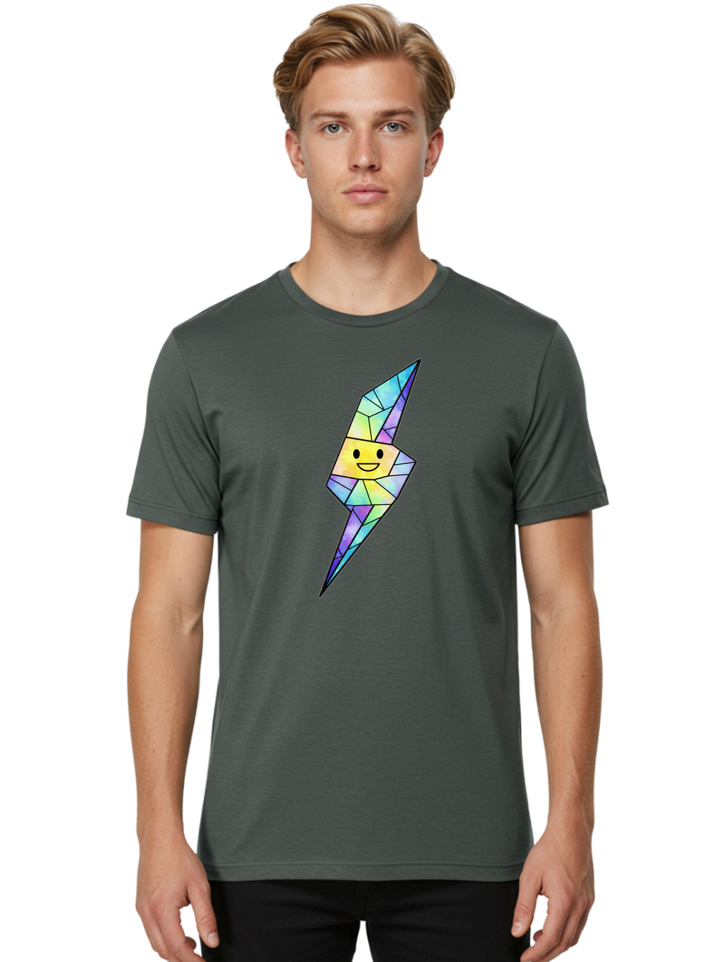 Mosaic-Lightning-Bolt Men'S Graphic Tee, 100% Cotton, Comfortable Casual Summer Wear, Machine Washable, Vintage Camera, Old Camera, Antique Camera, Black Camera, Classic Photography, Photography Equipment, Nostalgic Device, Film Camera, Bao678