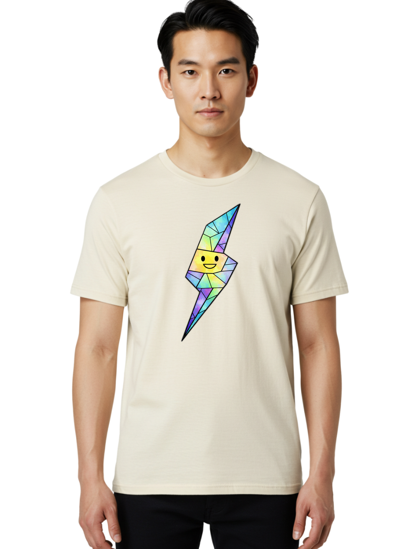 Mosaic-Lightning-Bolt Men'S Graphic Tee, 100% Cotton, Comfortable Casual Summer Wear, Machine Washable, Vintage Camera, Old Camera, Antique Camera, Black Camera, Classic Photography, Photography Equipment, Nostalgic Device, Film Camera, Bao678