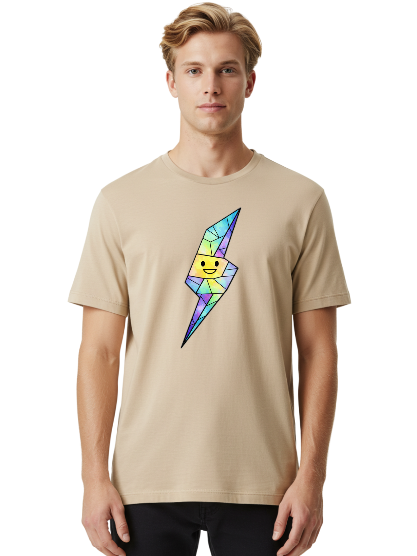 Mosaic-Lightning-Bolt Men'S Graphic Tee, 100% Cotton, Comfortable Casual Summer Wear, Machine Washable, Vintage Camera, Old Camera, Antique Camera, Black Camera, Classic Photography, Photography Equipment, Nostalgic Device, Film Camera, Bao678