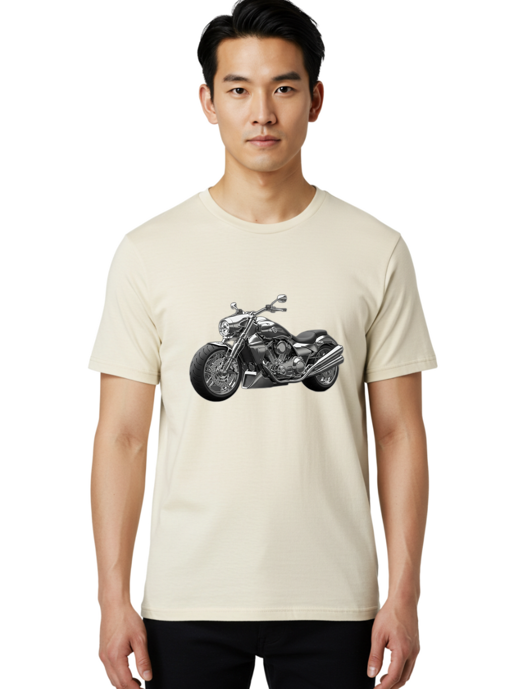 Motorcycle-1 Men'S Graphic Tee, 100% Cotton, Comfortable Casual Summer Wear, Machine Washable, Vintage Camera, Old Camera, Antique Camera, Black Camera, Classic Photography, Photography Equipment, Nostalgic Device, Film Camera, Camera Art Bao680