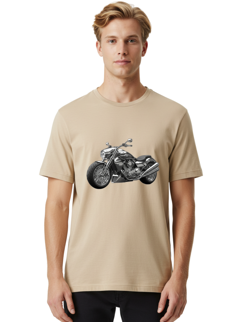 Motorcycle-1 Men'S Graphic Tee, 100% Cotton, Comfortable Casual Summer Wear, Machine Washable, Vintage Camera, Old Camera, Antique Camera, Black Camera, Classic Photography, Photography Equipment, Nostalgic Device, Film Camera, Camera Art Bao680