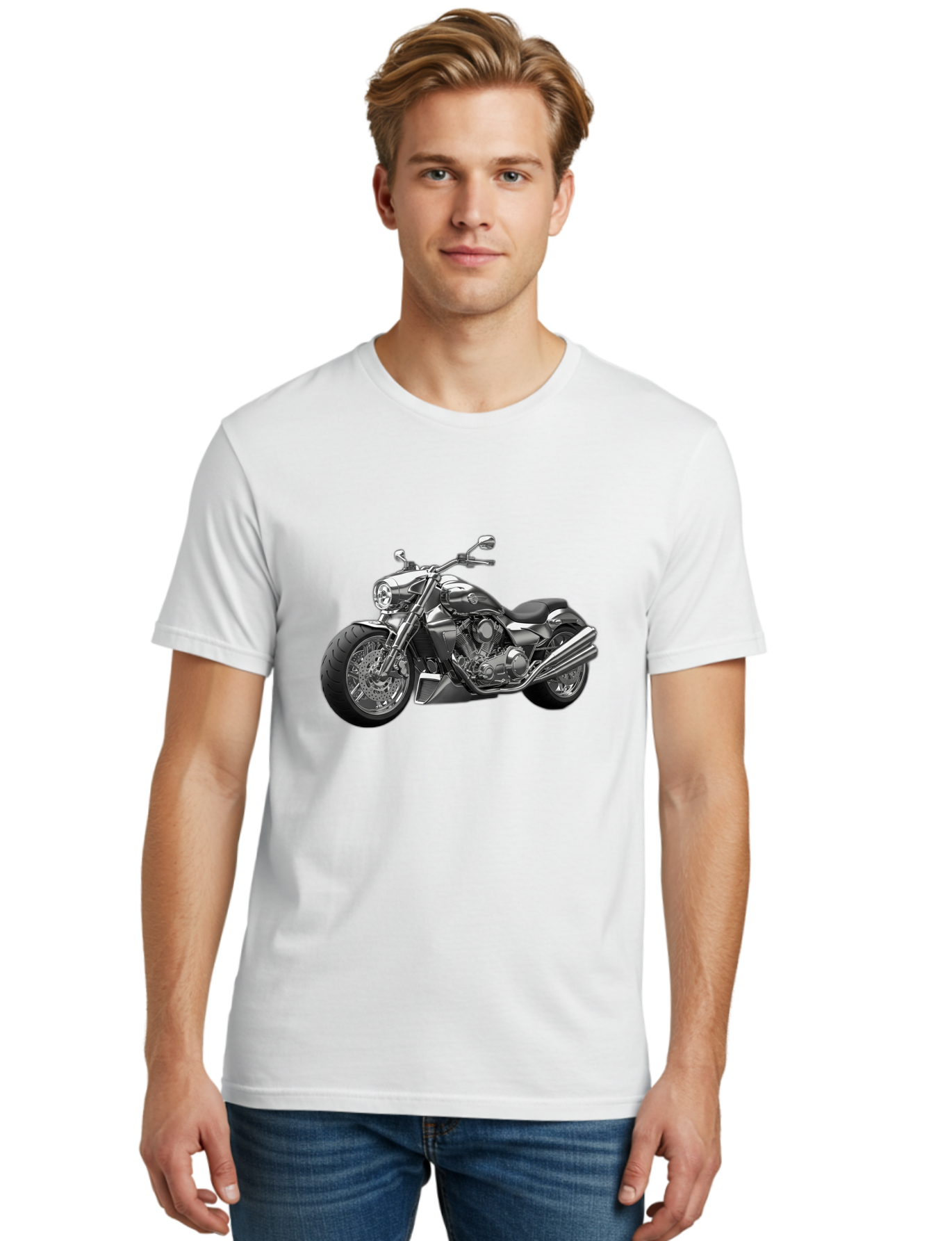 Motorcycle-1 Men'S Graphic Tee, 100% Cotton, Comfortable Casual Summer Wear, Machine Washable, Vintage Camera, Old Camera, Antique Camera, Black Camera, Classic Photography, Photography Equipment, Nostalgic Device, Film Camera, Camera Art Bao680